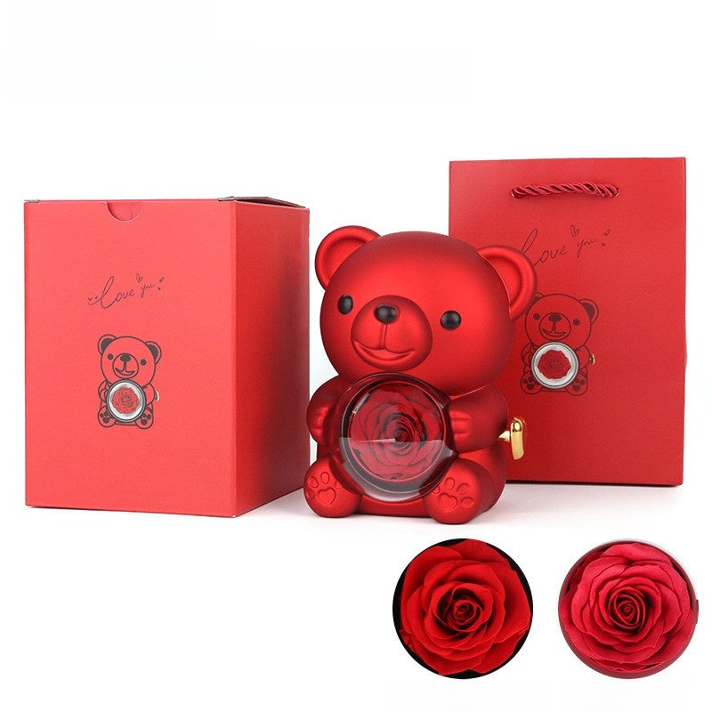 Surprise Rose Bear Jewelry Gift Box