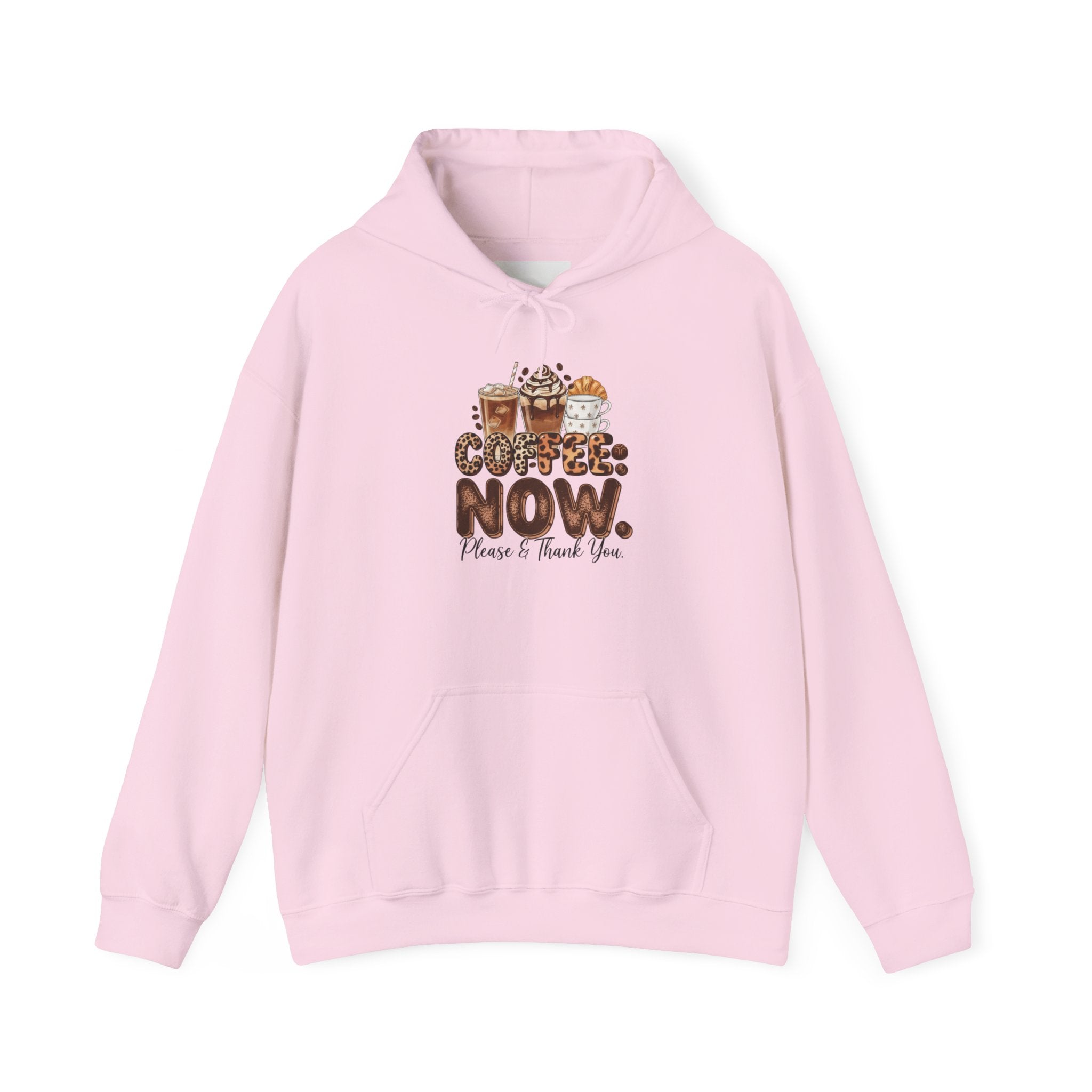 Coffee Hoodie - "Coffee Now" Funny Coffee Lover Pullover