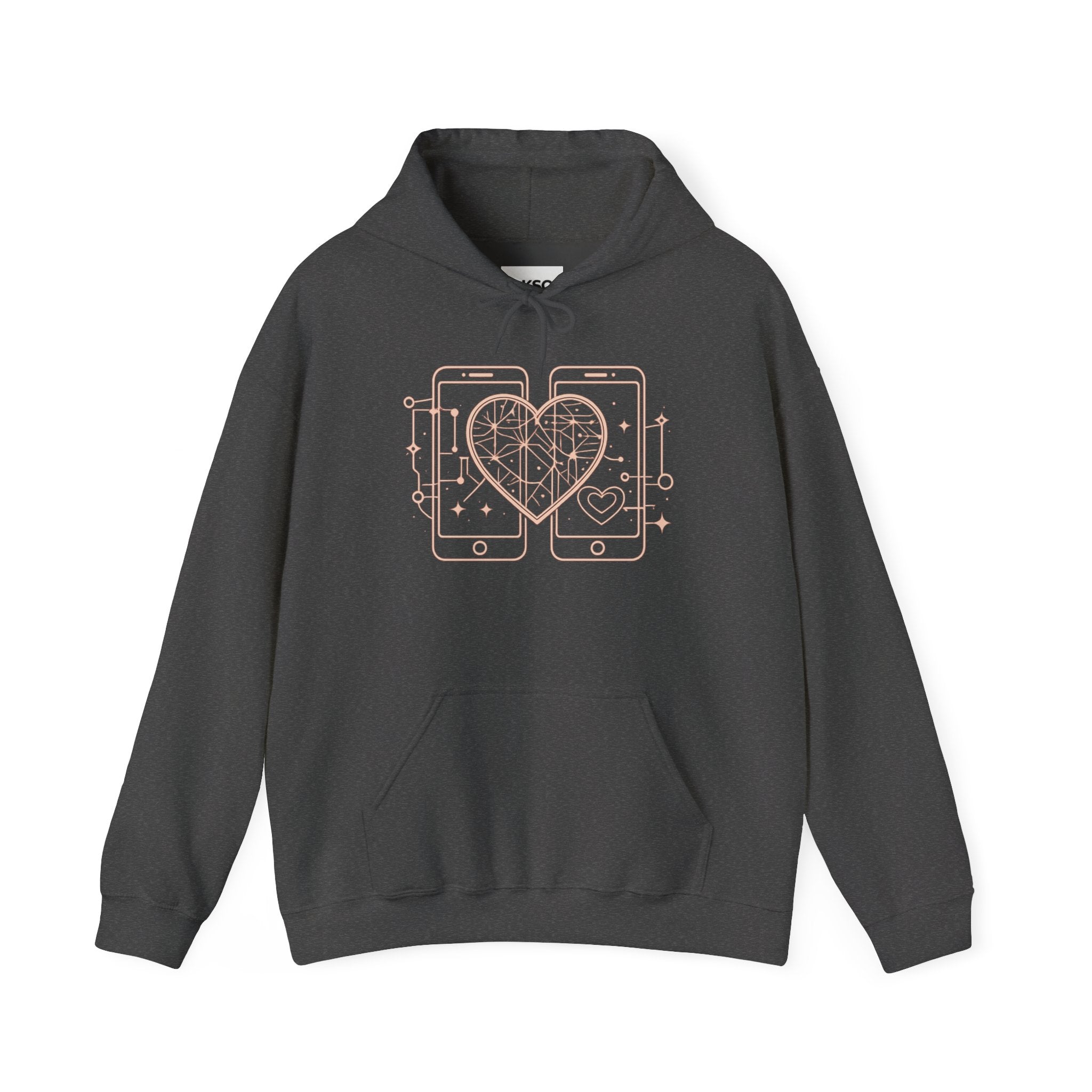Smartphone Heart Hoodie – Matching Tech Love Pullover