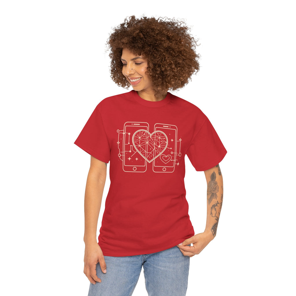 Tech Love T‑Shirt — Heartphone Graphic Tee (Valentine’s Day Gift)