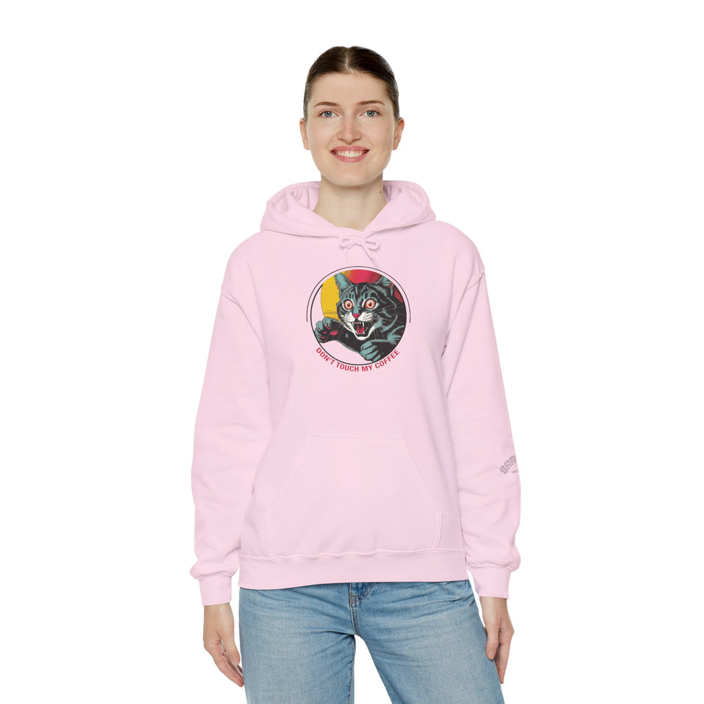 Cat Lover Hoodie — "Don't Touch My Cat" Vintage Graphic Pullover