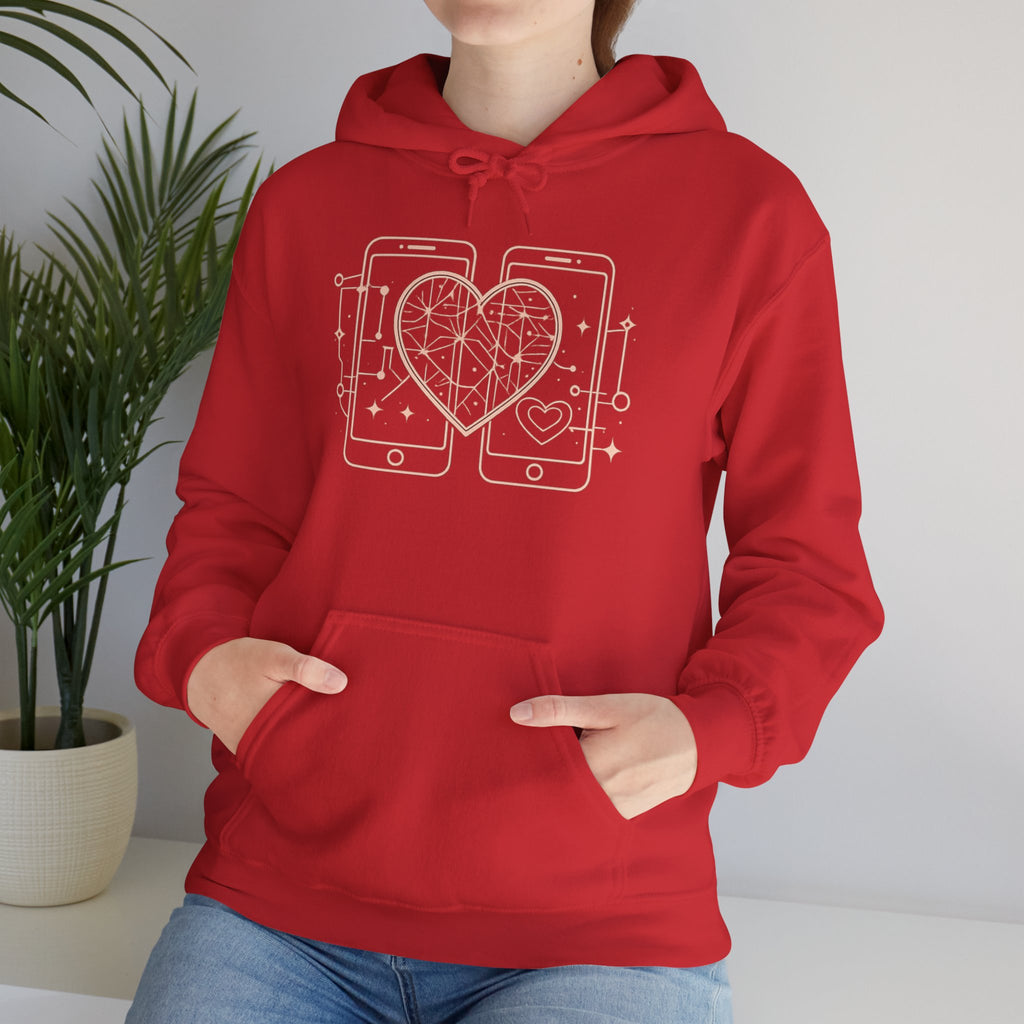 Smartphone Heart Hoodie – Matching Tech Love Pullover