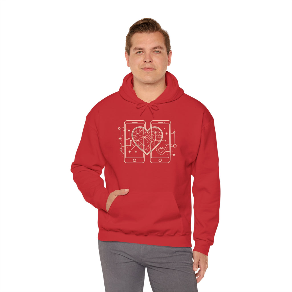 Smartphone Heart Hoodie – Matching Tech Love Pullover