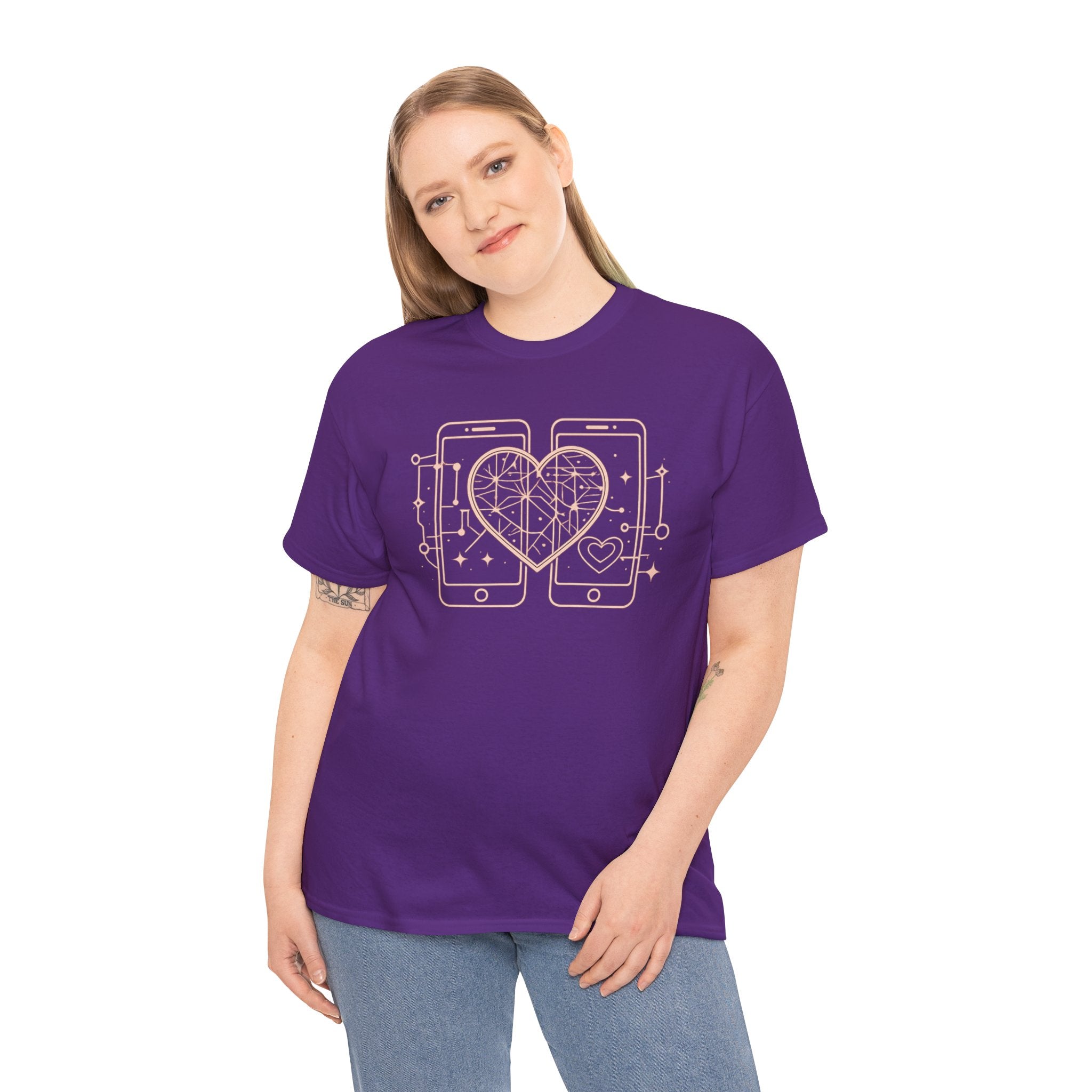 Tech Love T‑Shirt — Heartphone Graphic Tee (Valentine’s Day Gift)