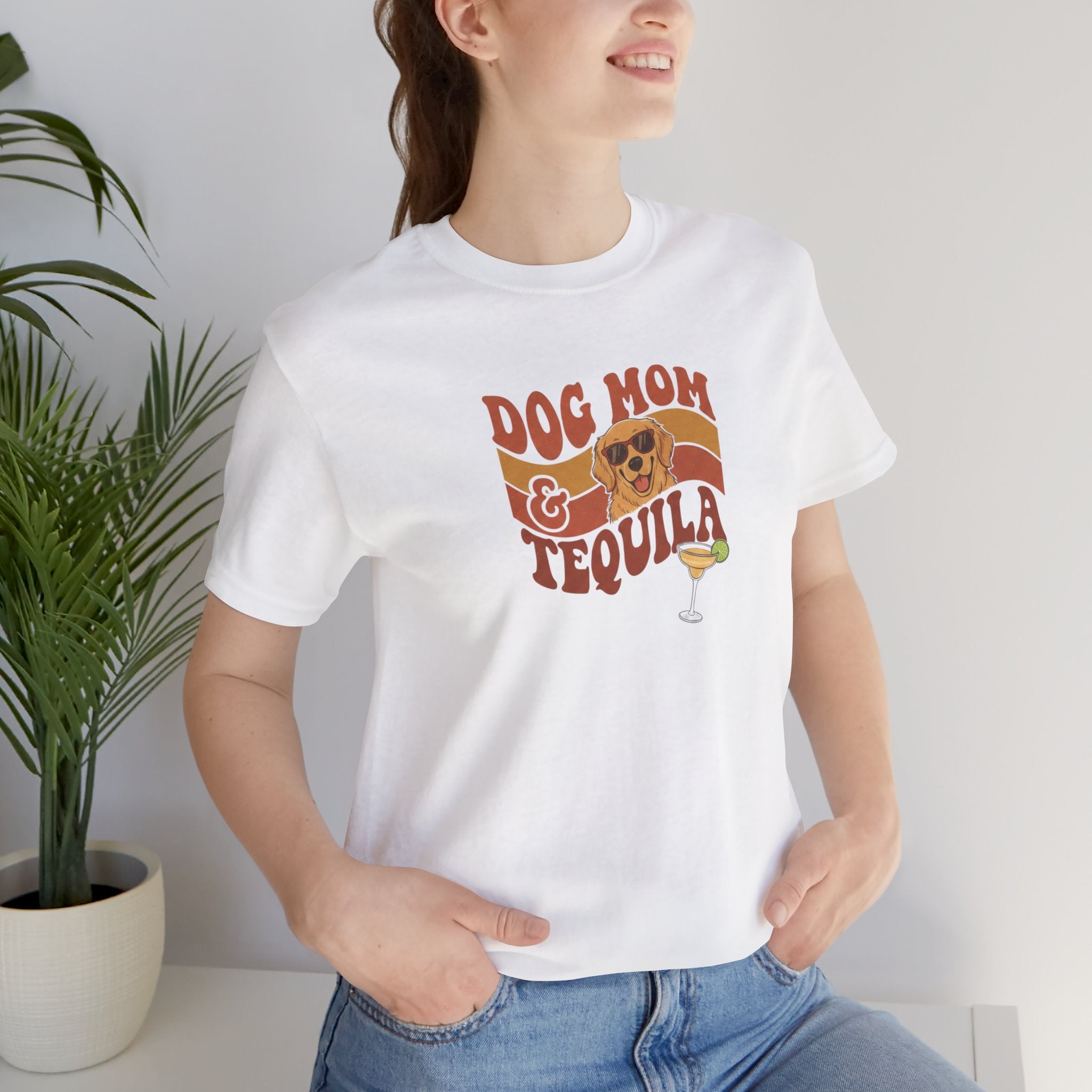 Dog Mom & Tequila T-Shirt — Funny Retro Graphic Tee for Dog Lovers