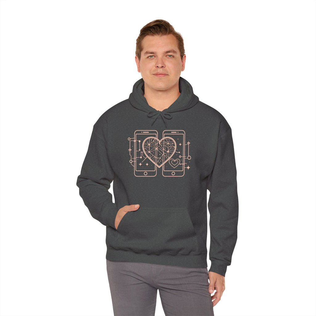 Smartphone Heart Hoodie – Matching Tech Love Pullover