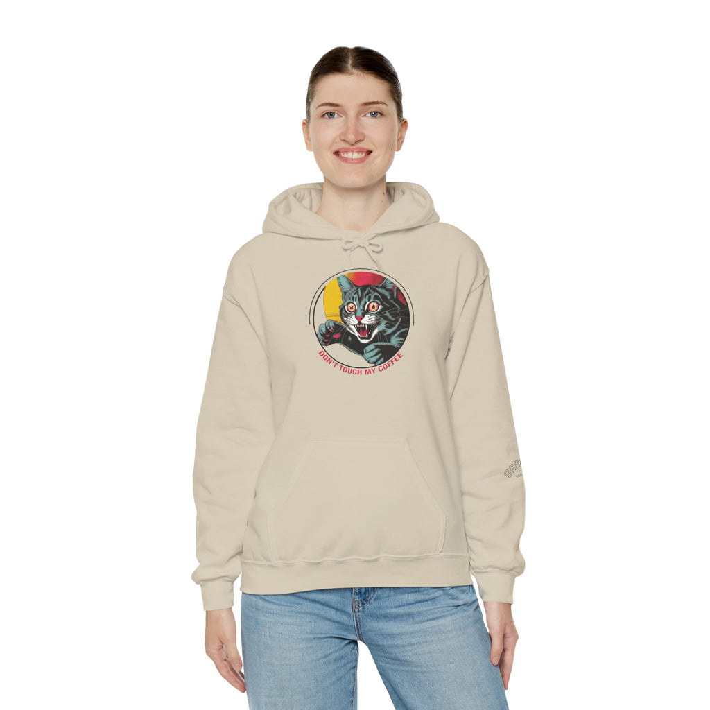 Cat Lover Hoodie — "Don't Touch My Cat" Vintage Graphic Pullover