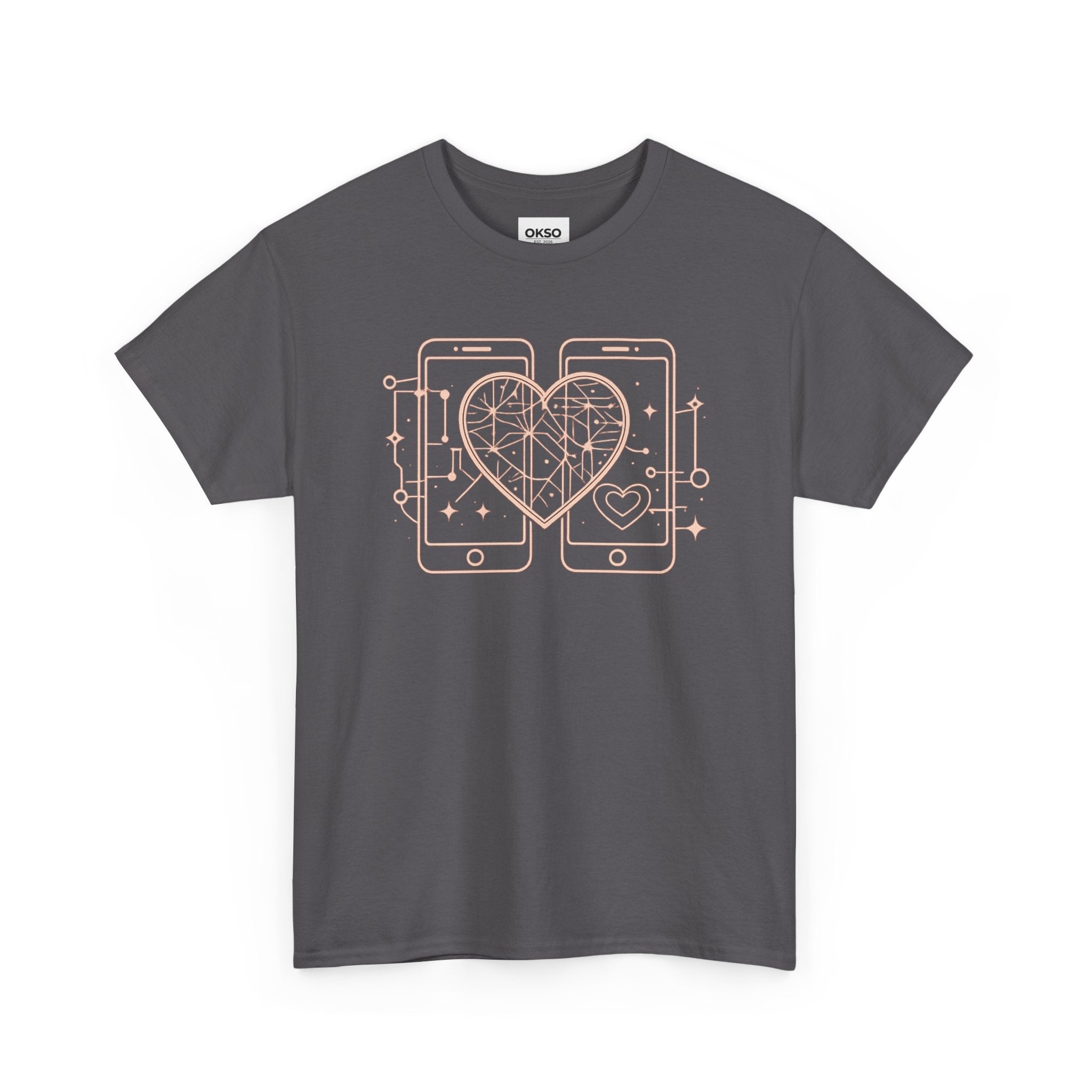Tech Love T‑Shirt — Heartphone Graphic Tee (Valentine’s Day Gift)