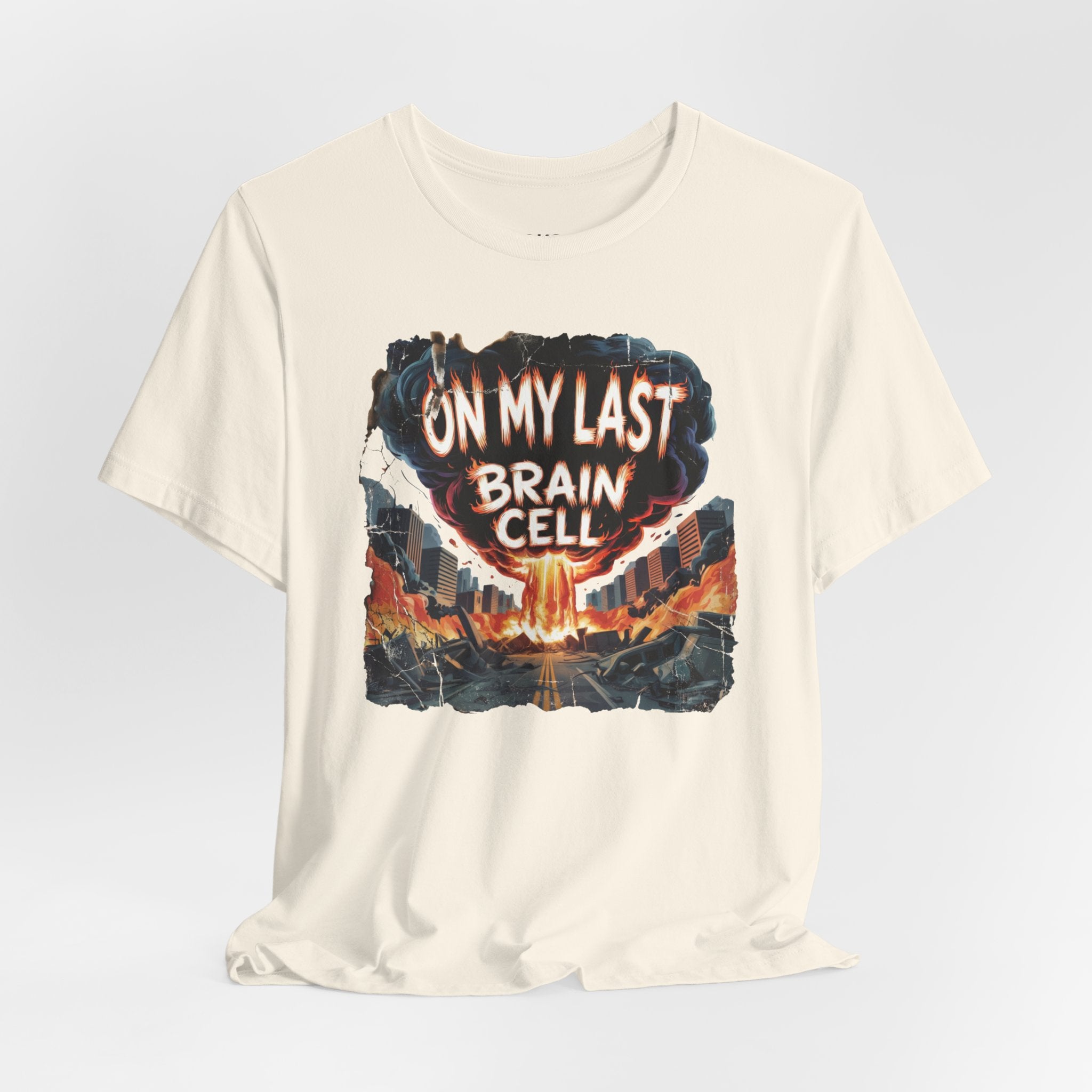 On My Last Brain Cell Tee — Retro Apocalypse Graphic T‑Shirt