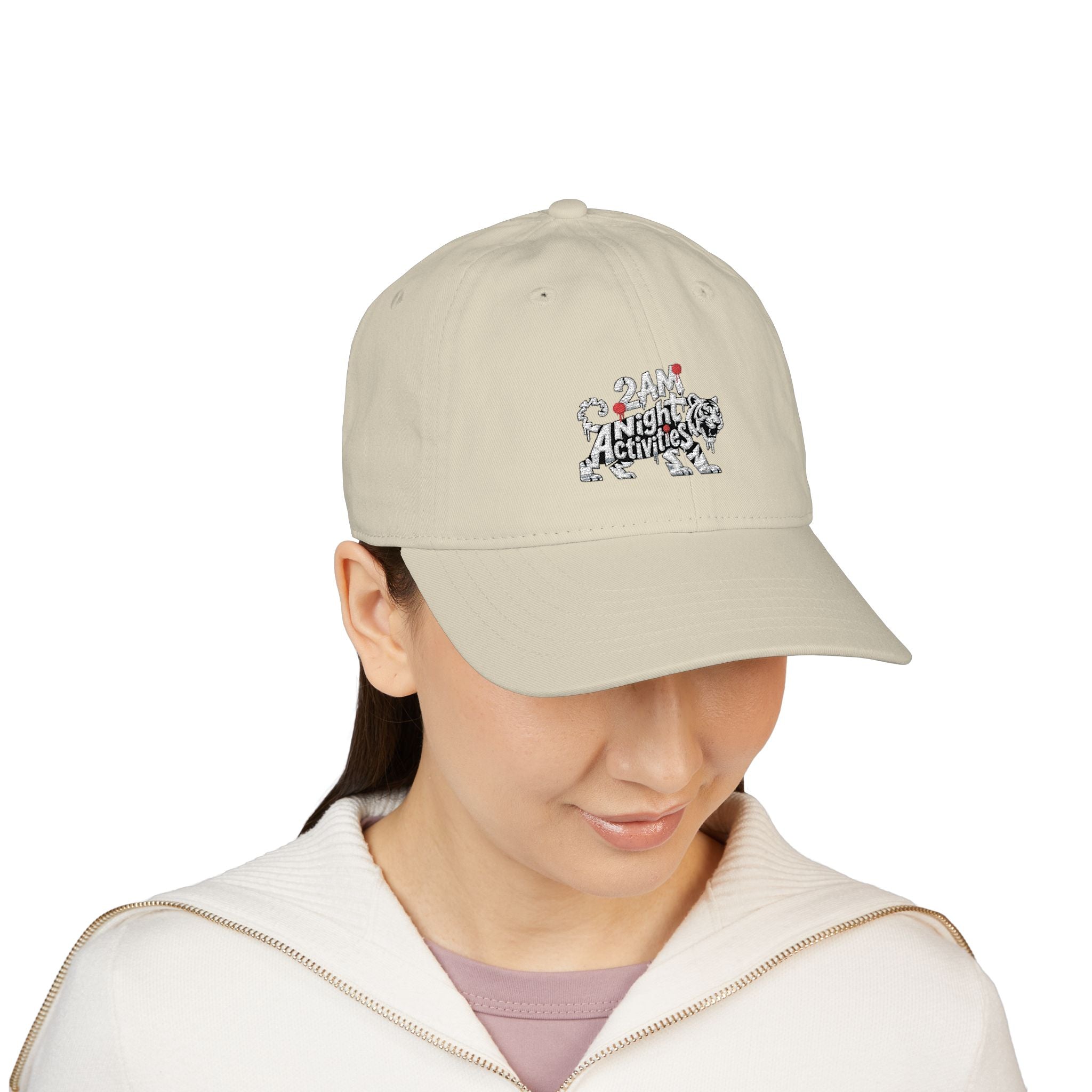 Embroidered 2am Night Activities Tiger Design Baseball Cap — Eco-Friendly Nature Hat