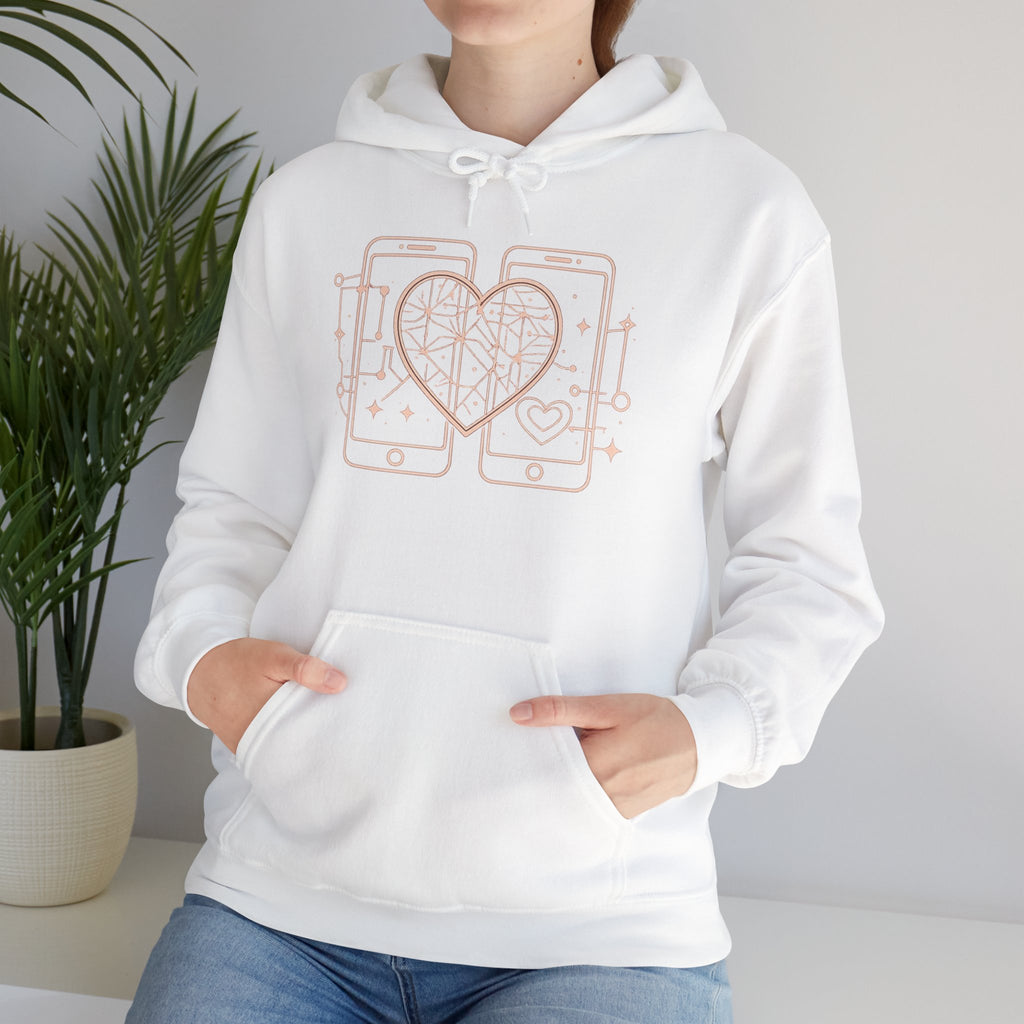 Smartphone Heart Hoodie – Matching Tech Love Pullover