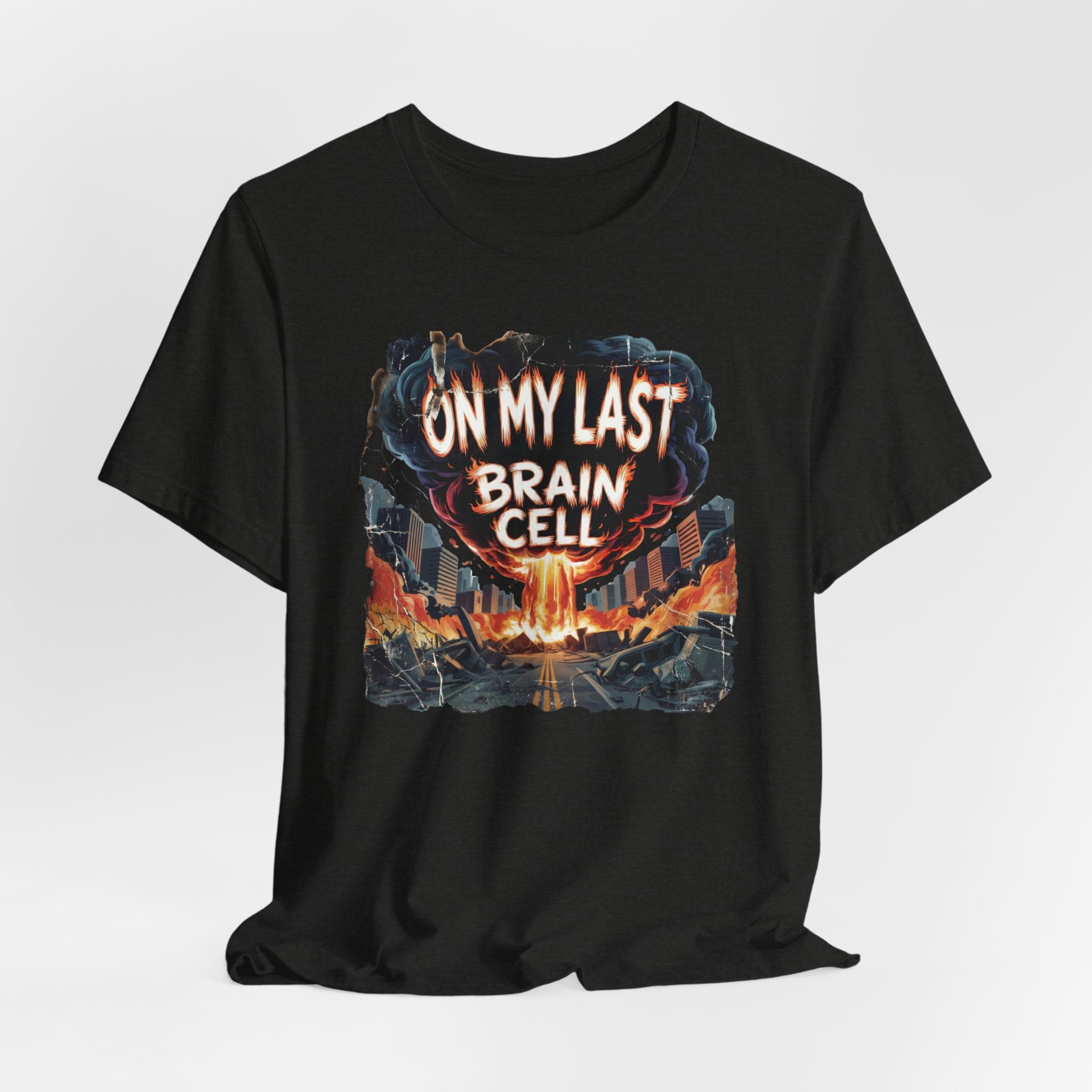 On My Last Brain Cell Tee — Retro Apocalypse Graphic T‑Shirt