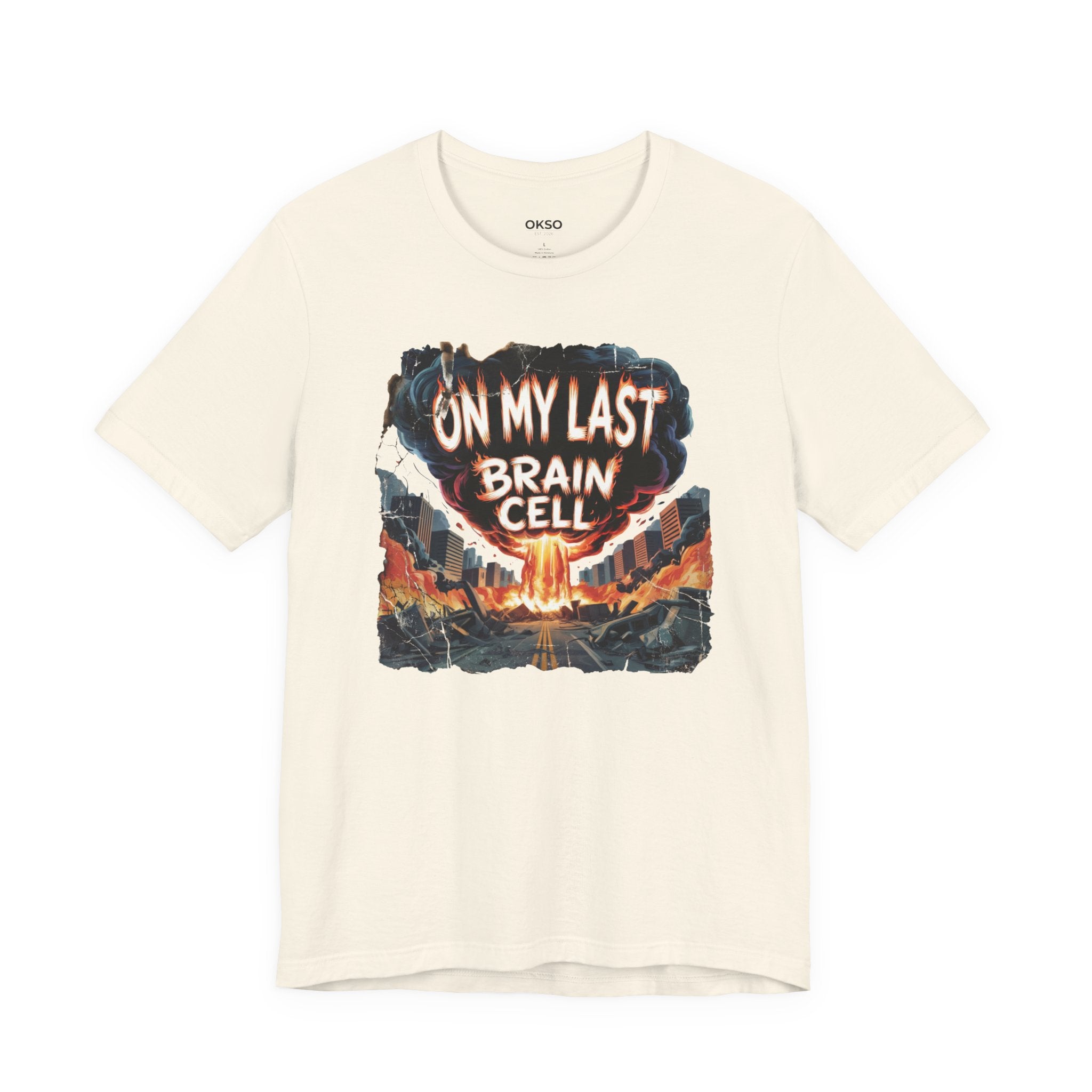 On My Last Brain Cell Tee — Retro Apocalypse Graphic T‑Shirt