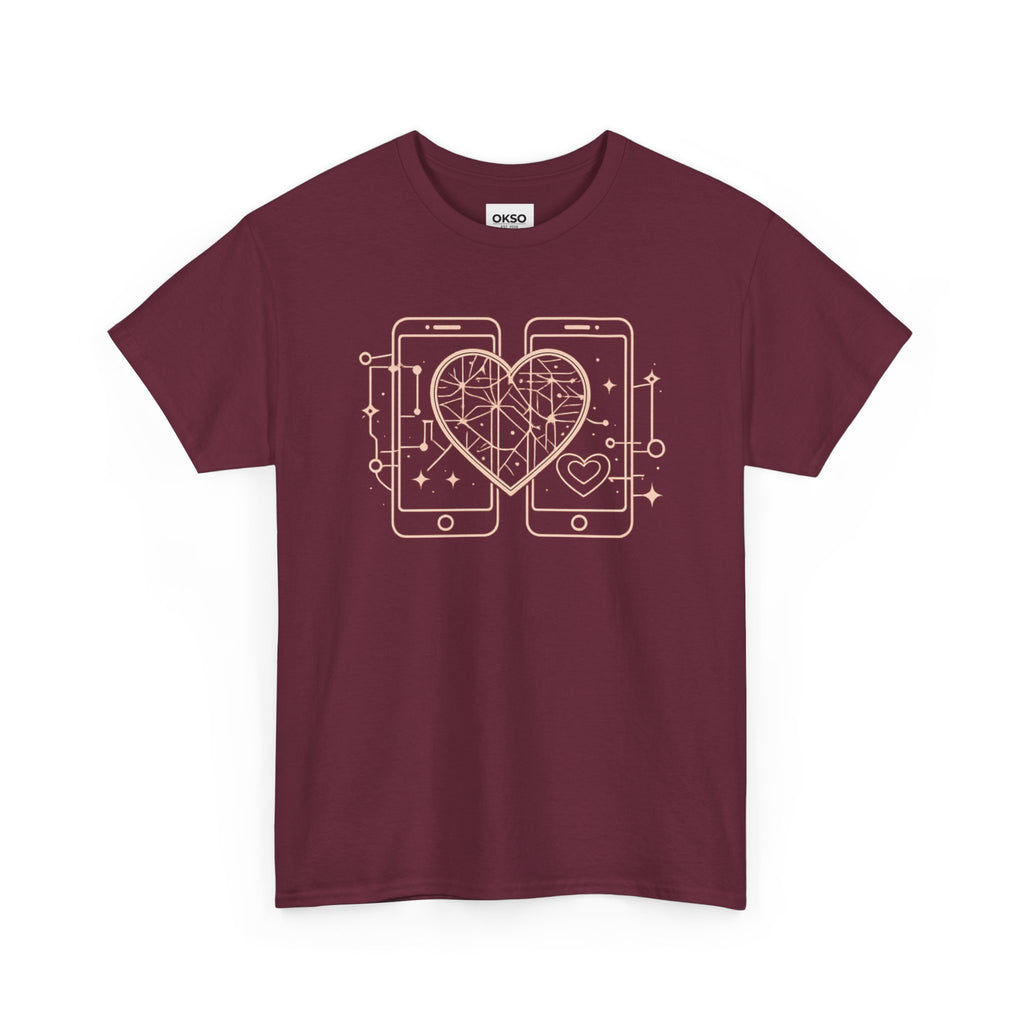 Tech Love T‑Shirt — Heartphone Graphic Tee (Valentine’s Day Gift)