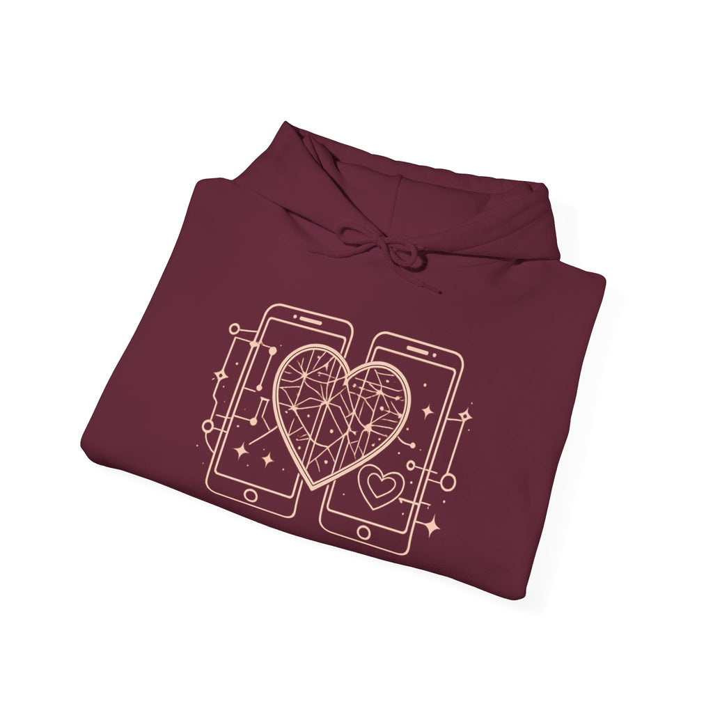 Smartphone Heart Hoodie – Matching Tech Love Pullover