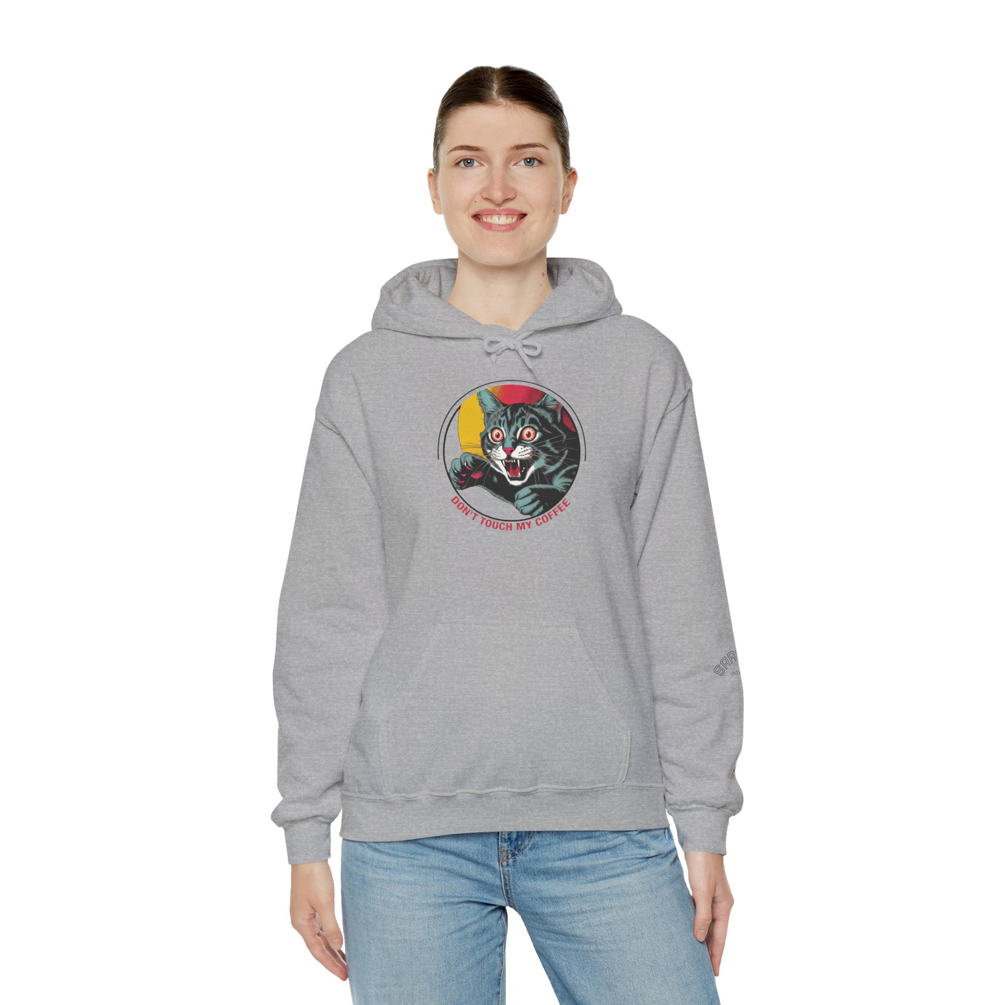Cat Lover Hoodie — "Don't Touch My Cat" Vintage Graphic Pullover