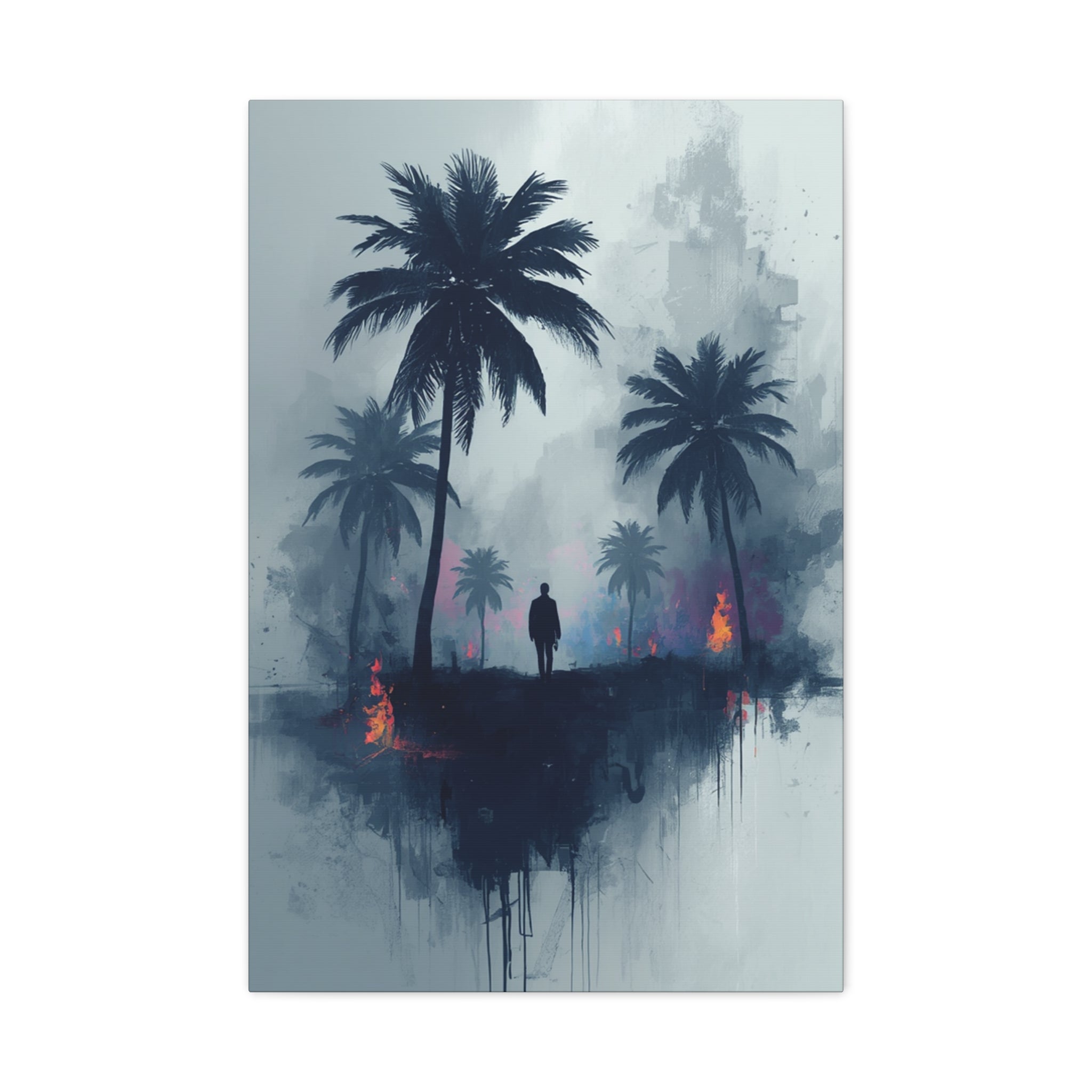 Surreal Palm Island Matte Canvas Wall Art — Stretched 1.25"