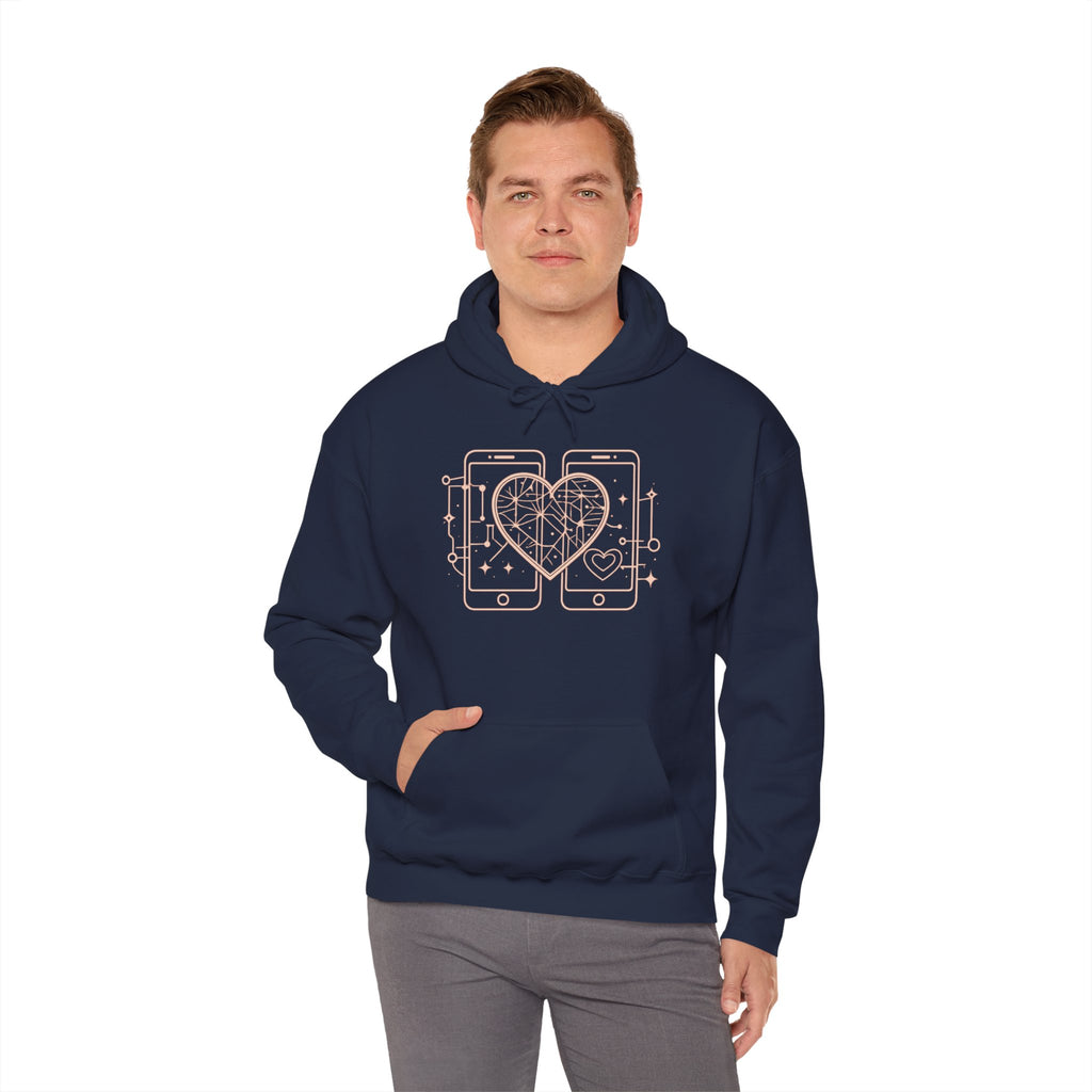 Smartphone Heart Hoodie – Matching Tech Love Pullover