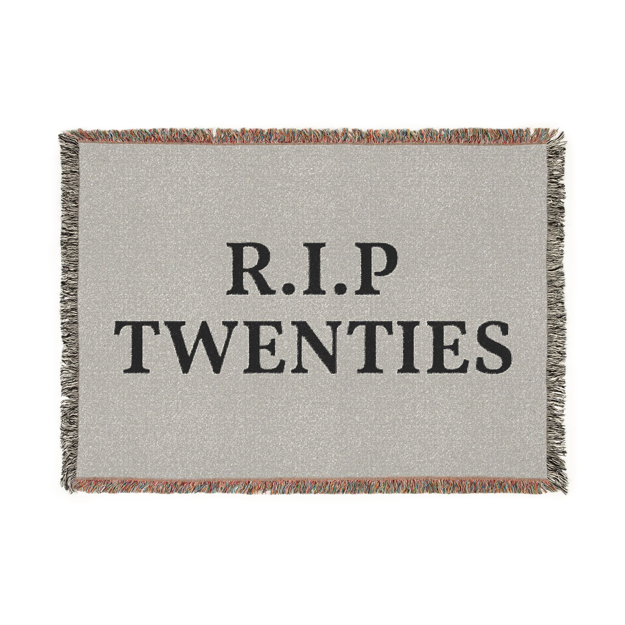 R.I.P. Twenties Woven Blanket — Nostalgic Retro Throw for New Adults