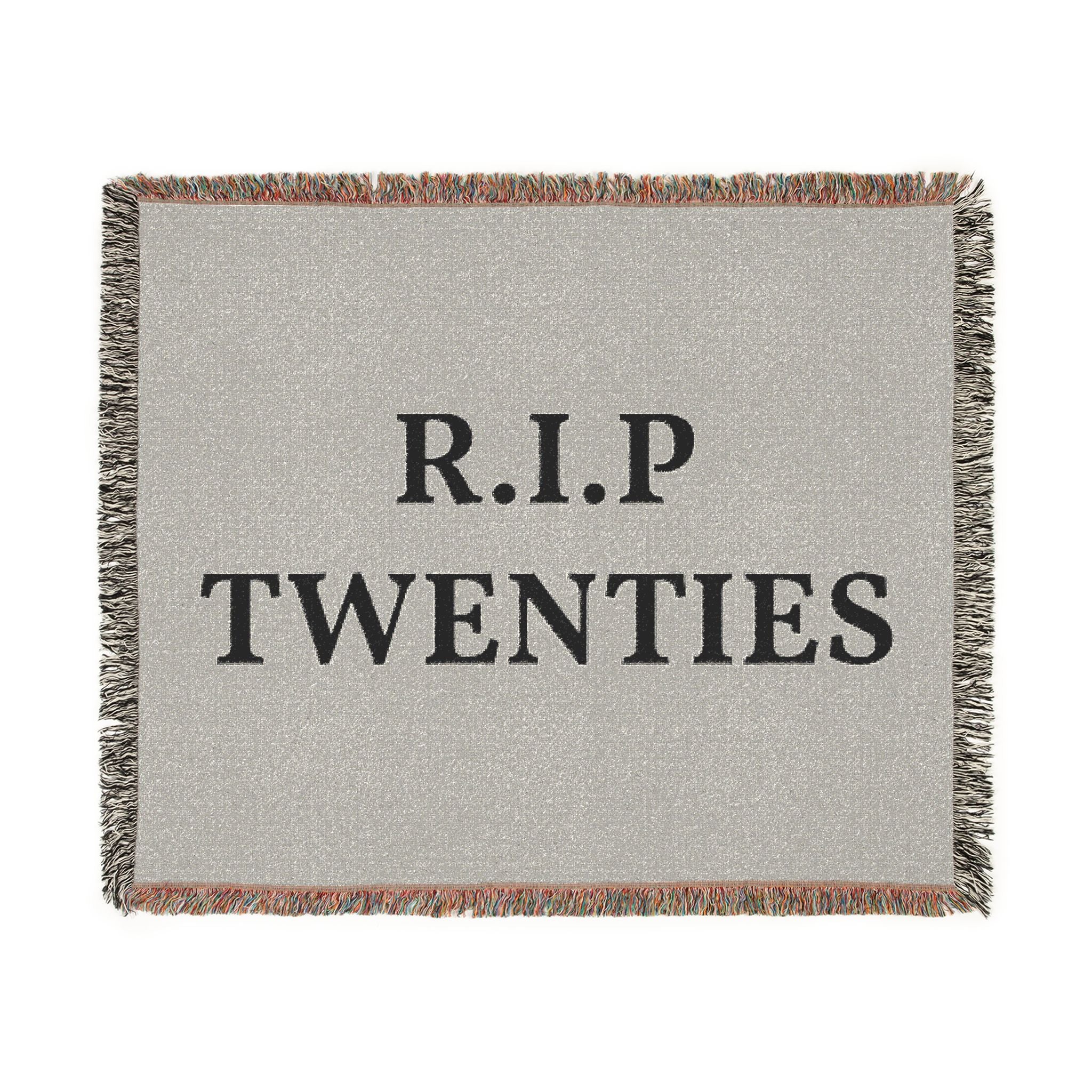 R.I.P. Twenties Woven Blanket — Nostalgic Retro Throw for New Adults