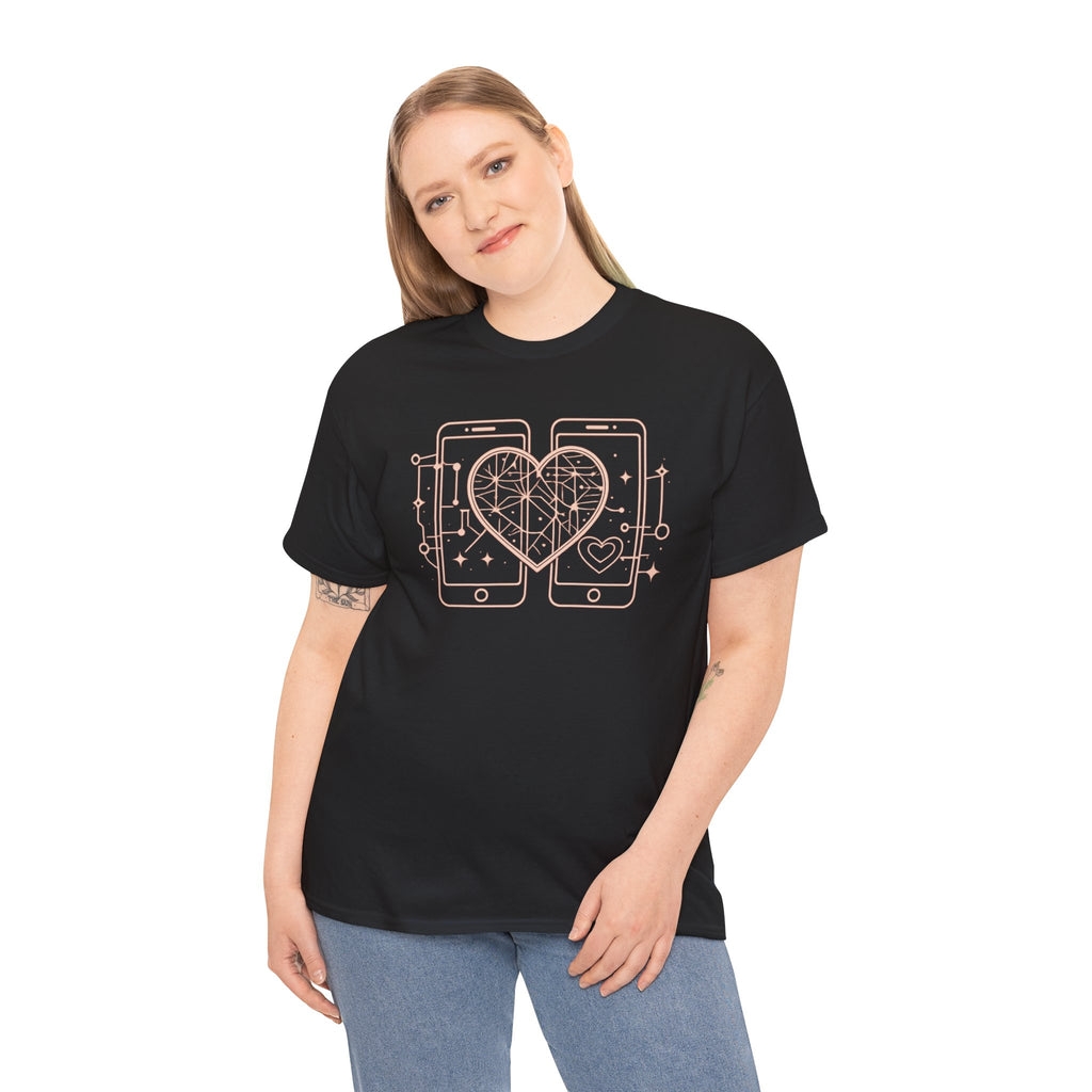 Tech Love T‑Shirt — Heartphone Graphic Tee (Valentine’s Day Gift)