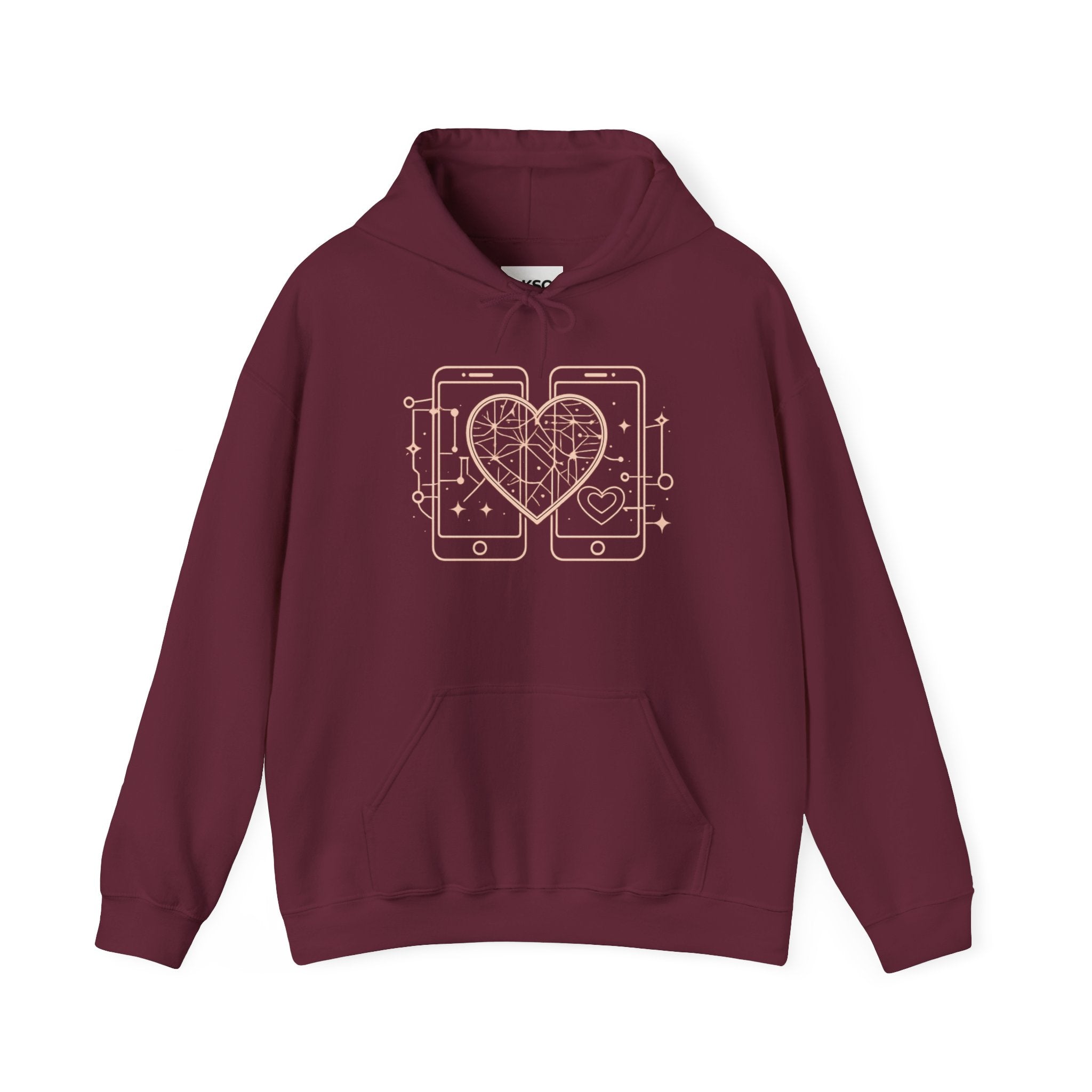 Smartphone Heart Hoodie – Matching Tech Love Pullover