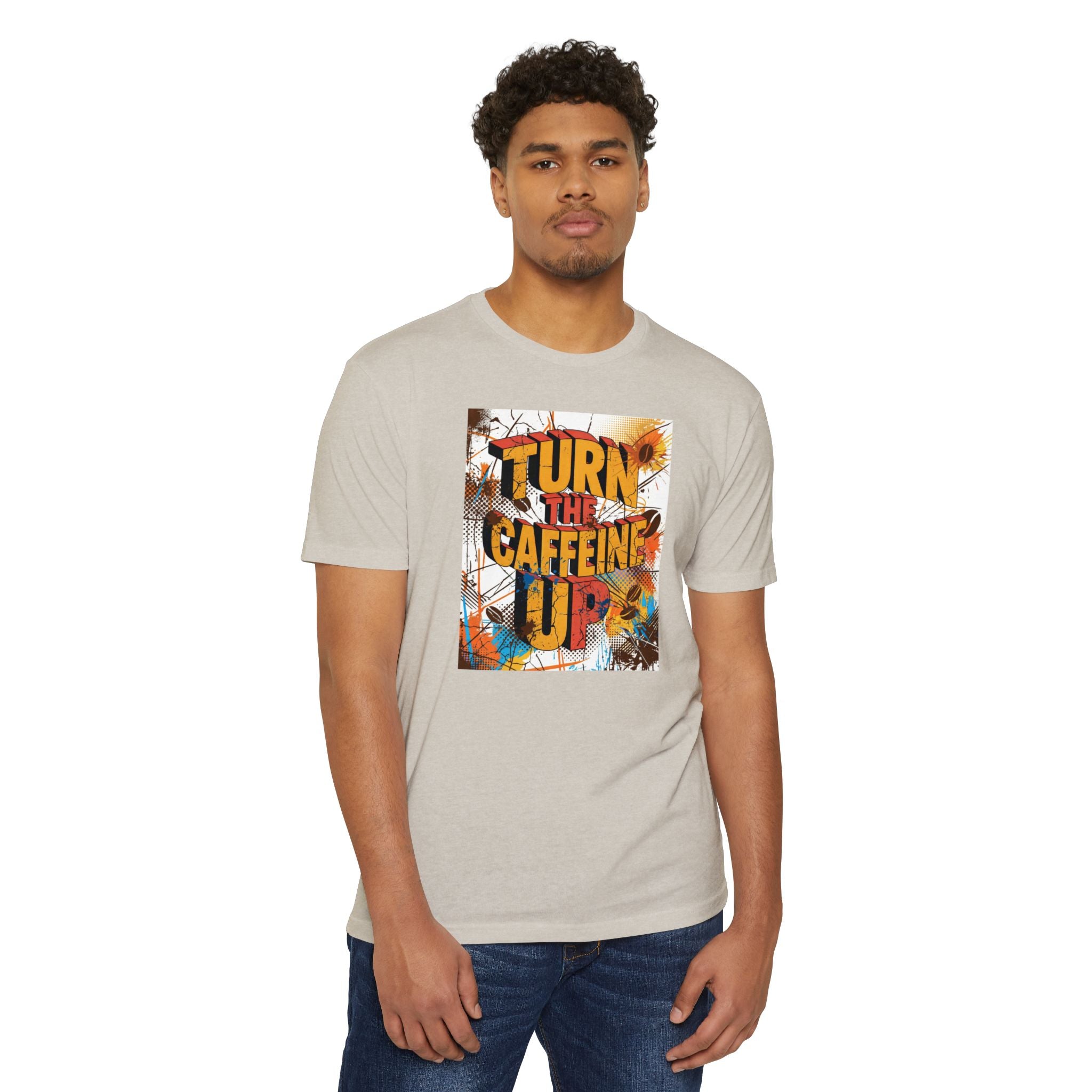 Turn the Caffeine Up T-Shirt — Vintage Coffee Graphic Tee