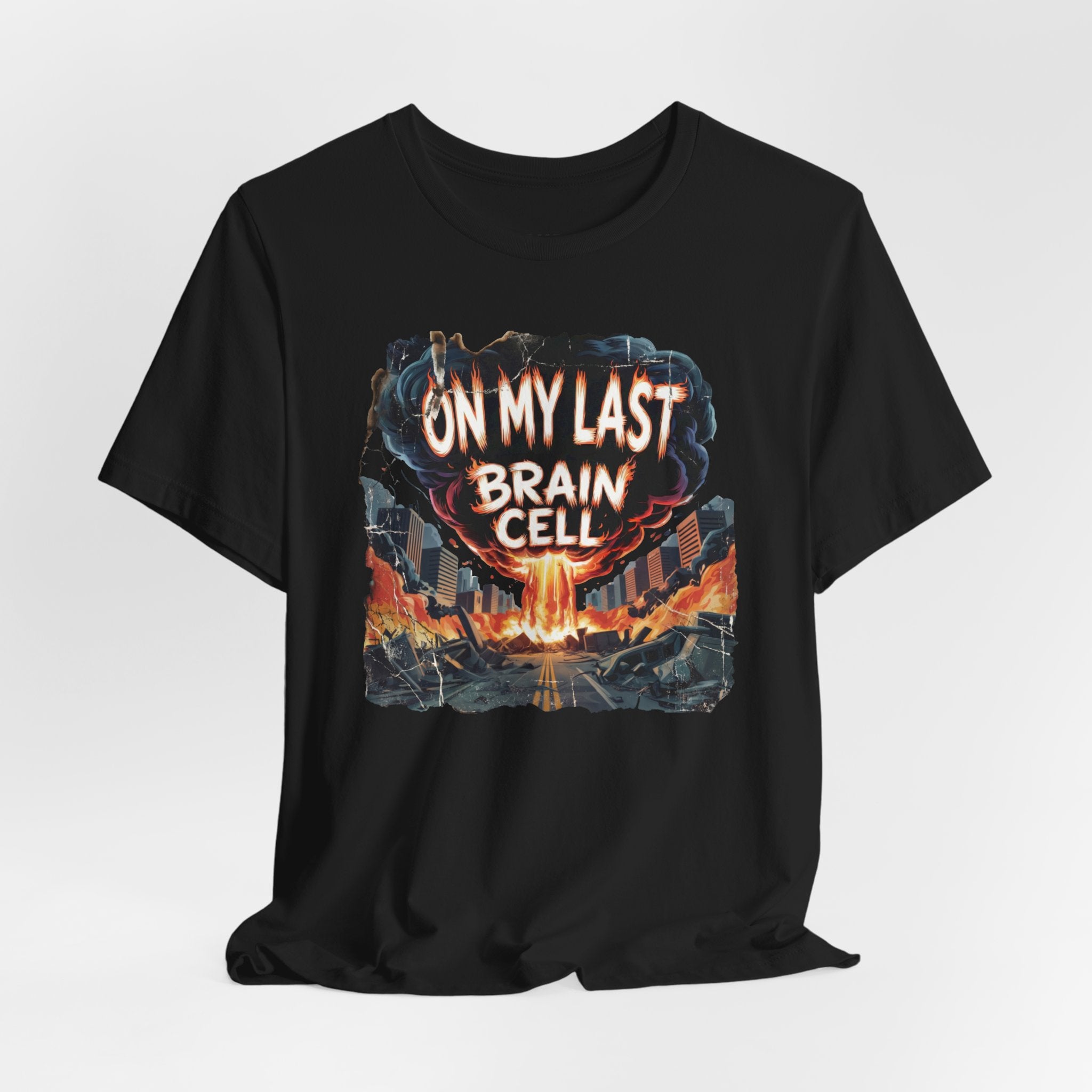 On My Last Brain Cell Tee — Retro Apocalypse Graphic T‑Shirt