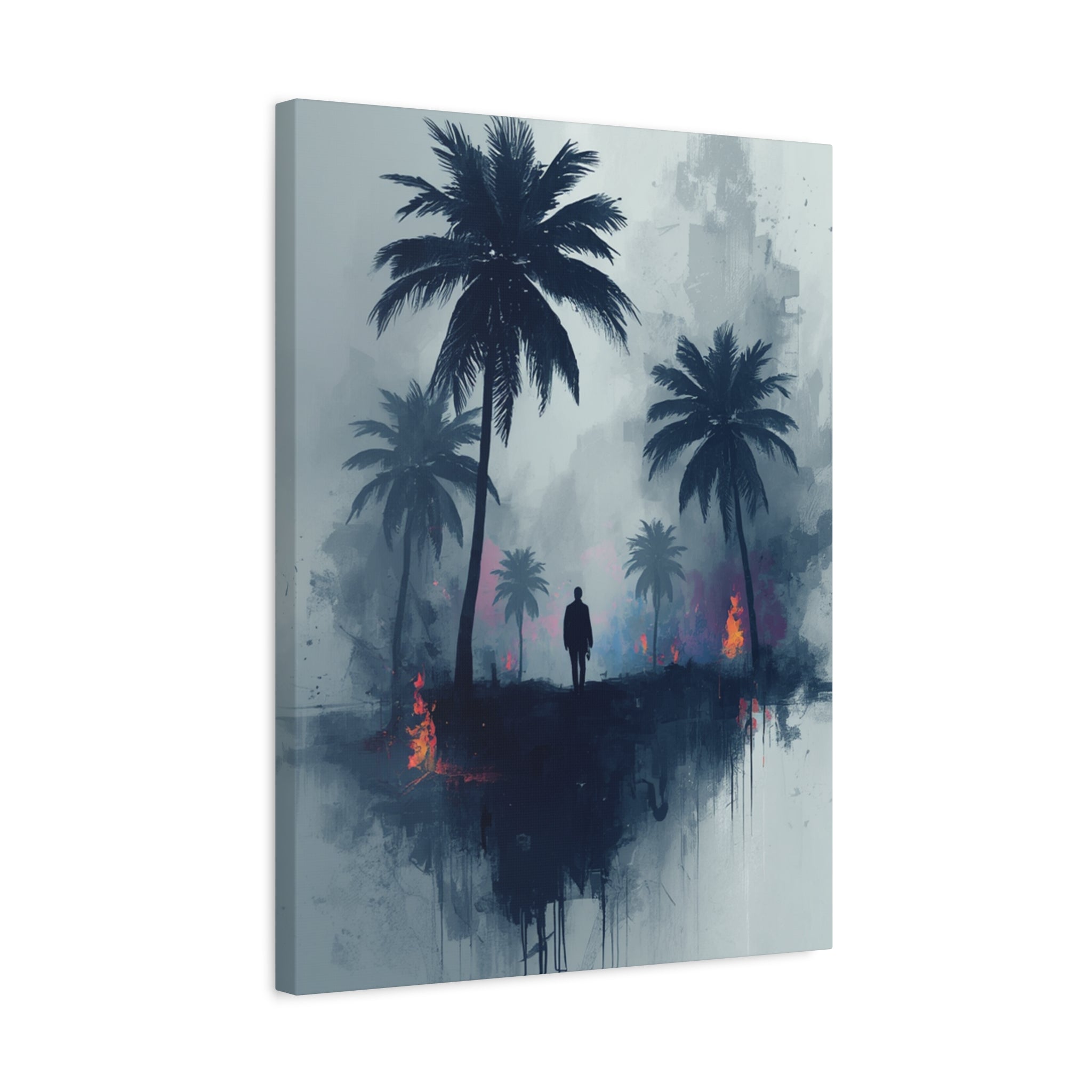 Surreal Palm Island Matte Canvas Wall Art — Stretched 1.25"