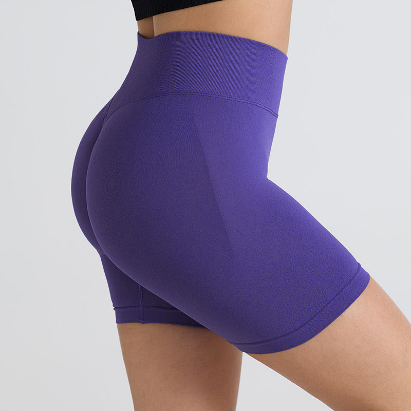 High-Waist Yoga Shorts Tummy Control Fitness Wear