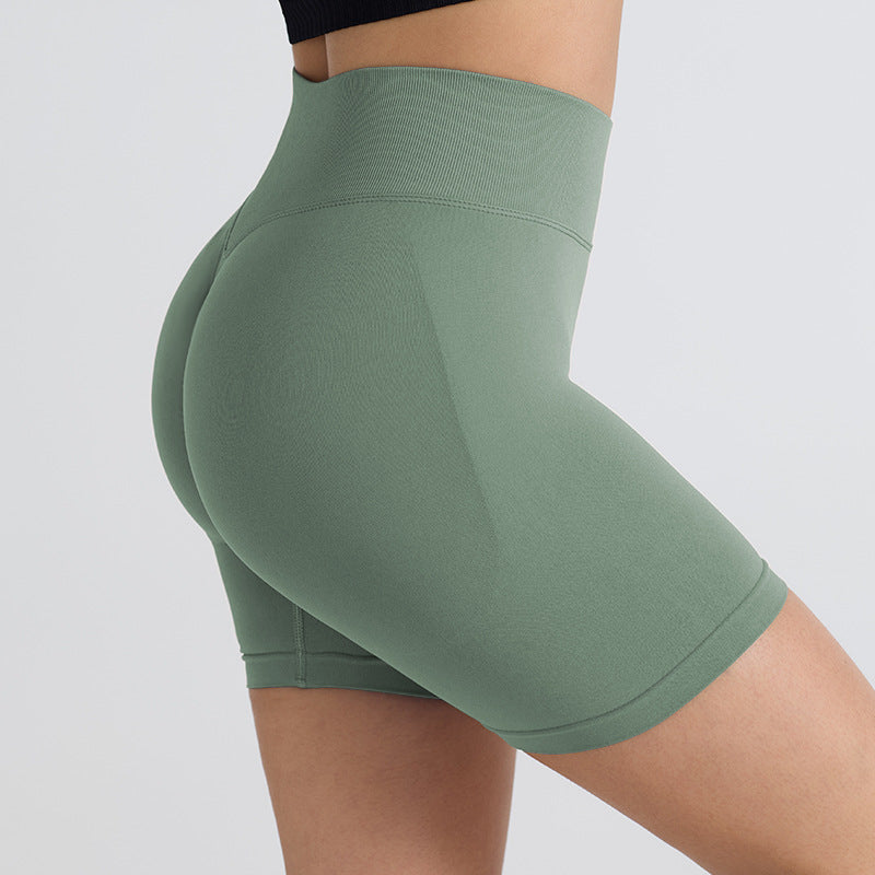 High-Waist Yoga Shorts Tummy Control Fitness Wear