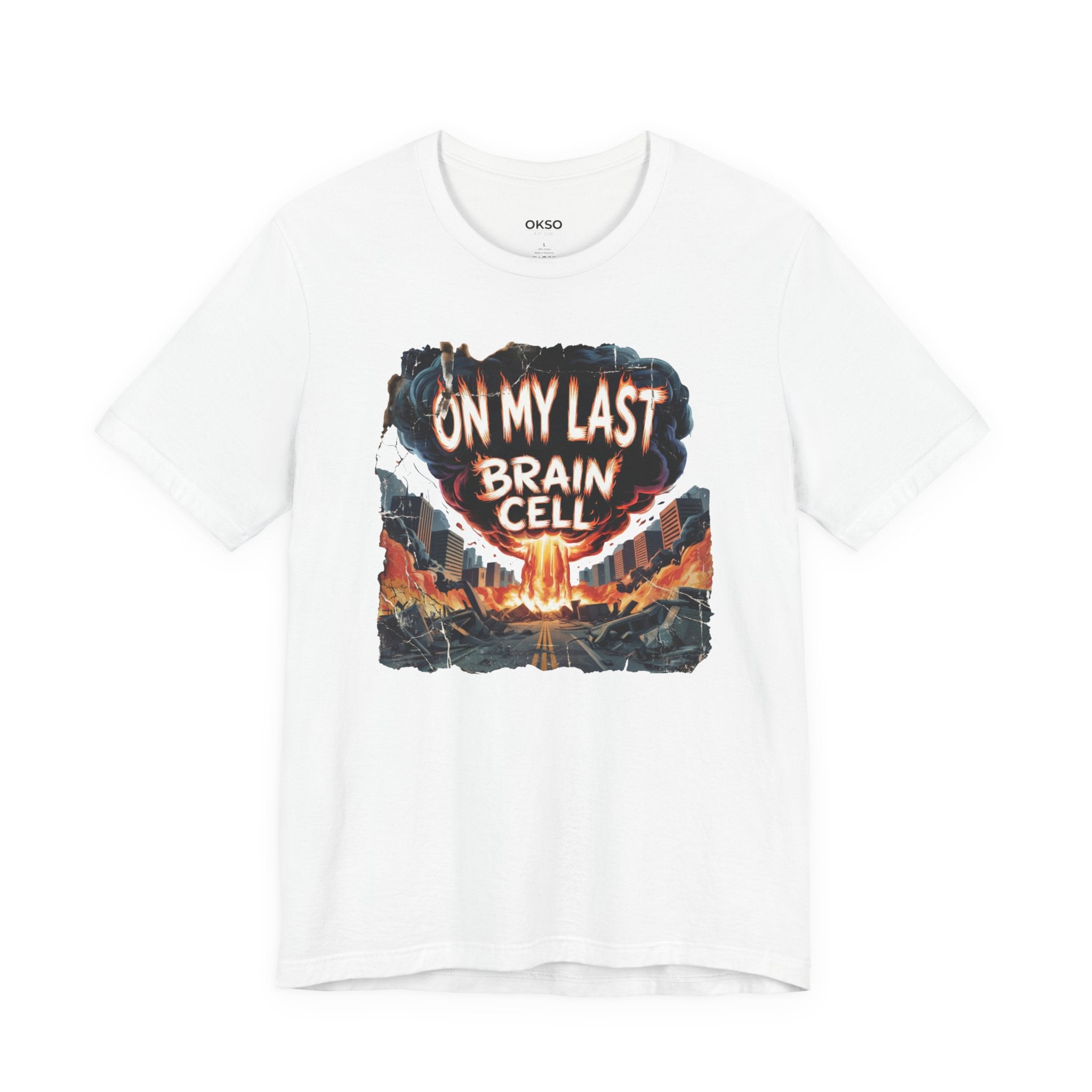 On My Last Brain Cell Tee — Retro Apocalypse Graphic T‑Shirt