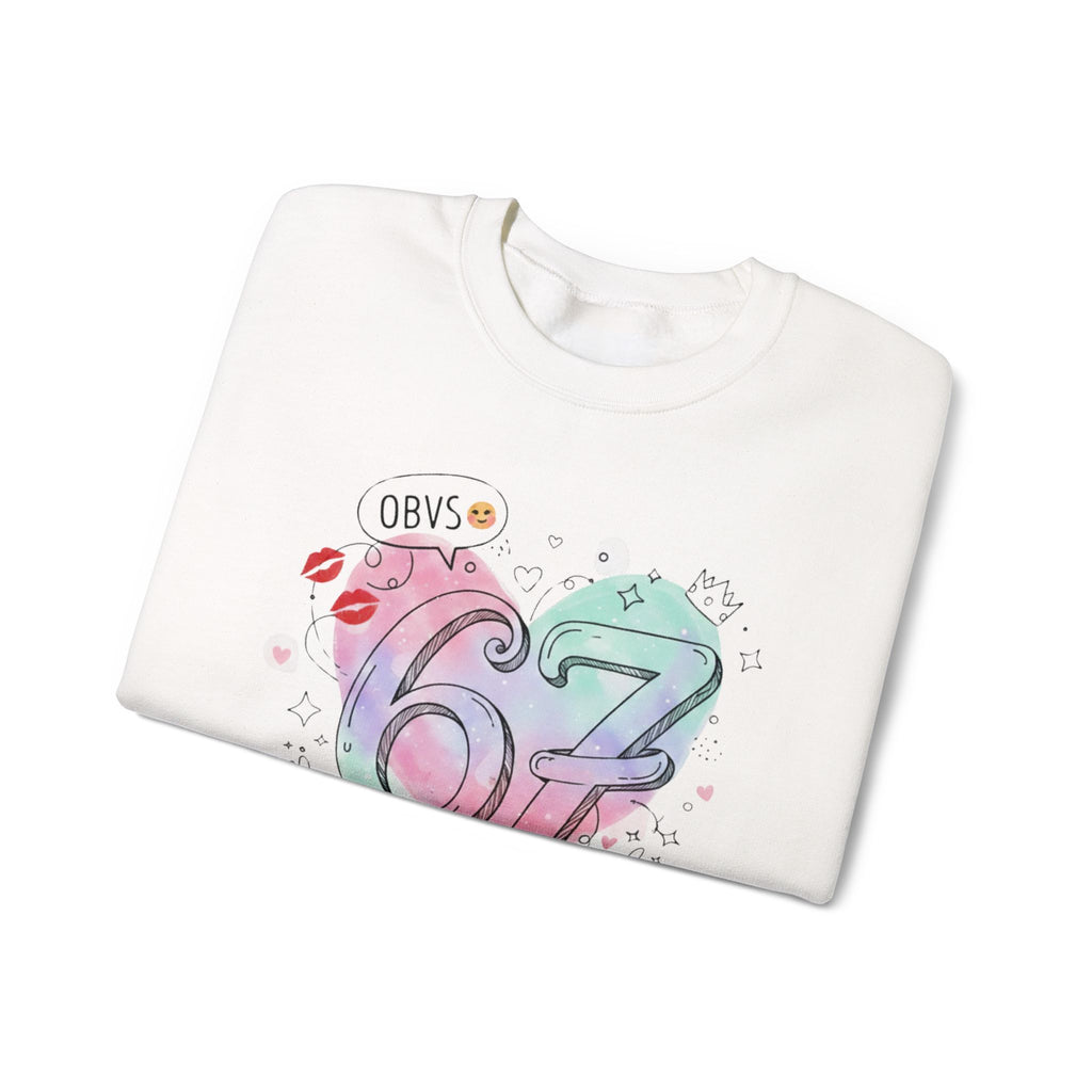 67 Our Universe Crewneck Sweatshirt ‚ Pastel Galaxy Graphic