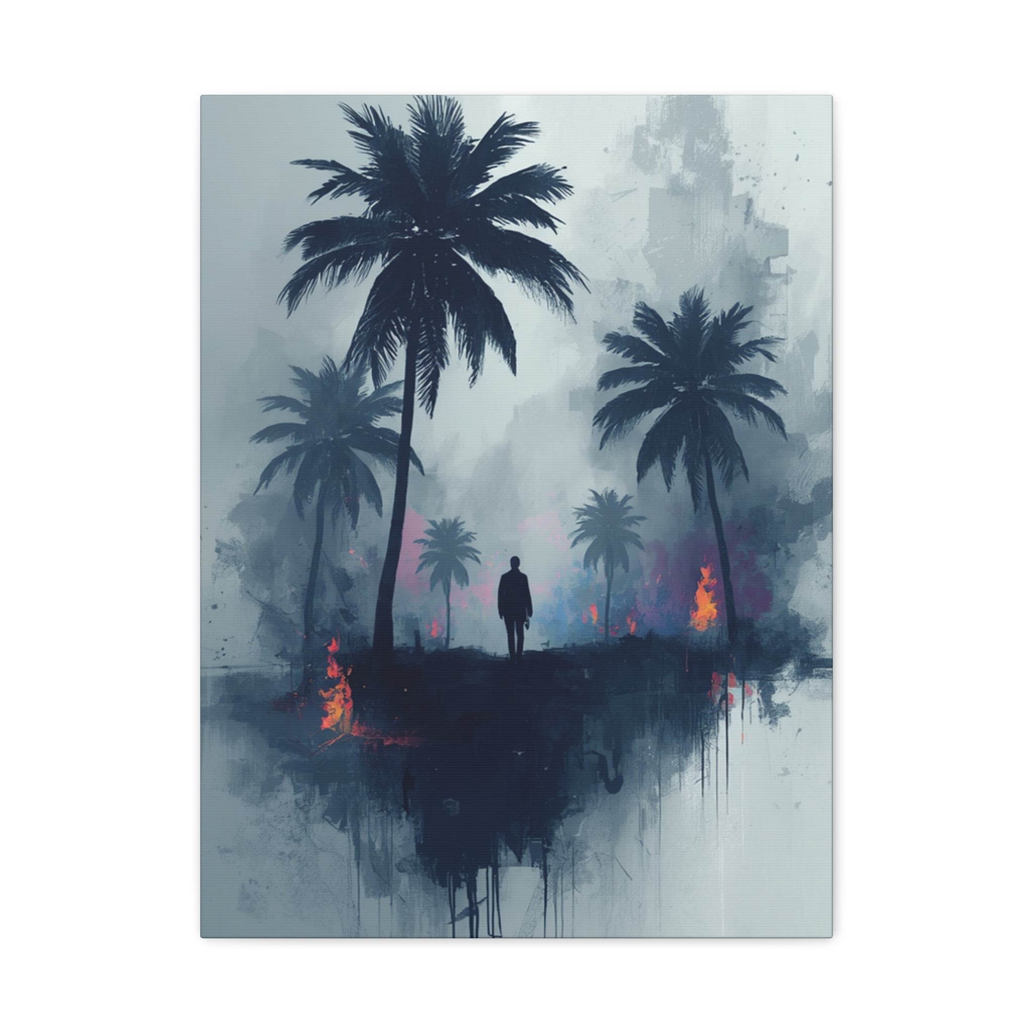 Surreal Palm Island Matte Canvas Wall Art — Stretched 1.25"