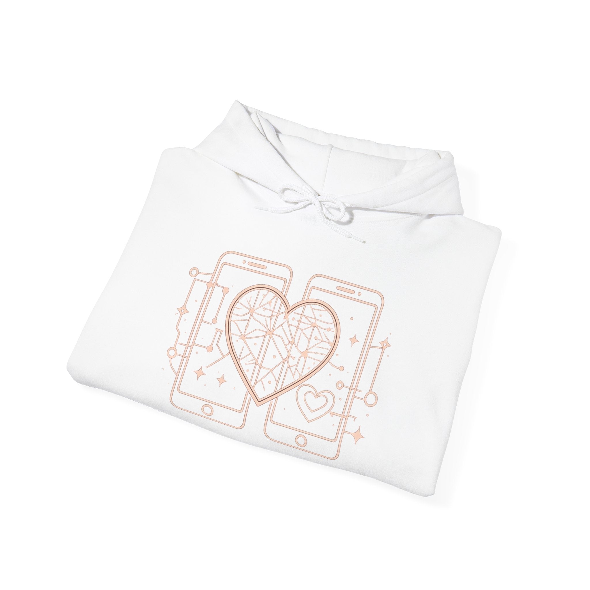 Smartphone Heart Hoodie – Matching Tech Love Pullover