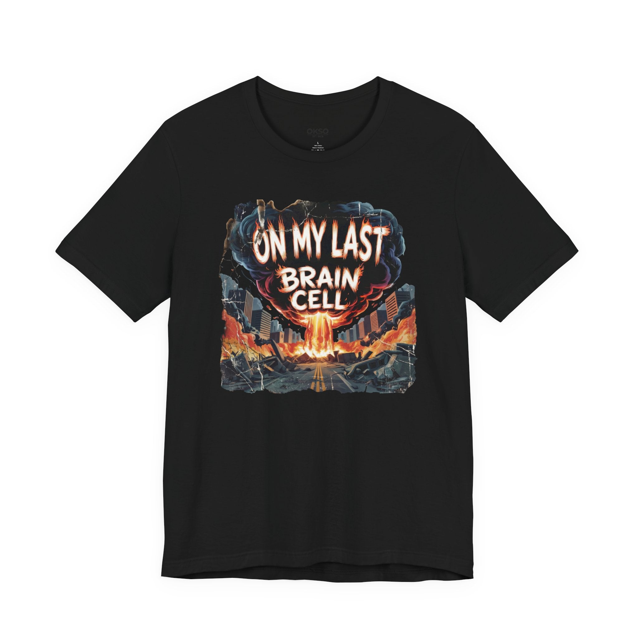 On My Last Brain Cell Tee — Retro Apocalypse Graphic T‑Shirt
