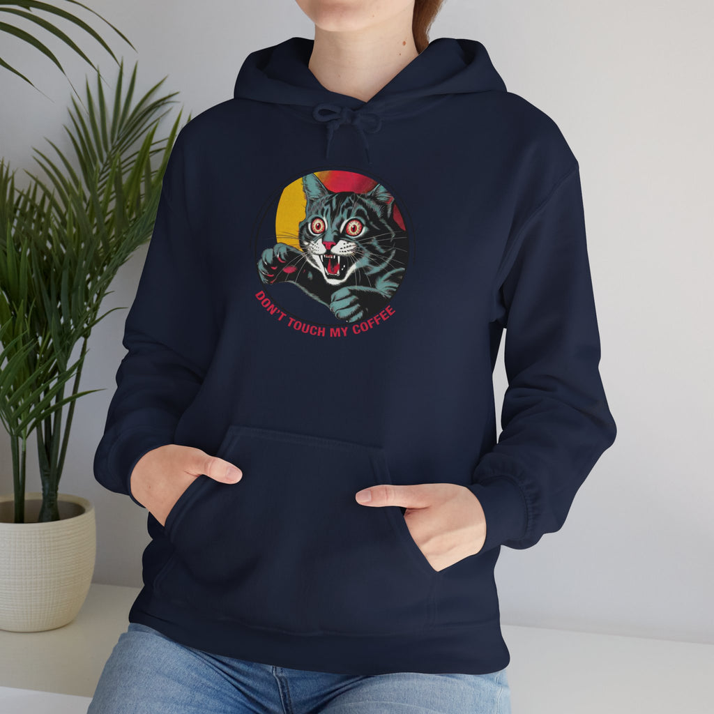 Cat Lover Hoodie — "Don't Touch My Cat" Vintage Graphic Pullover