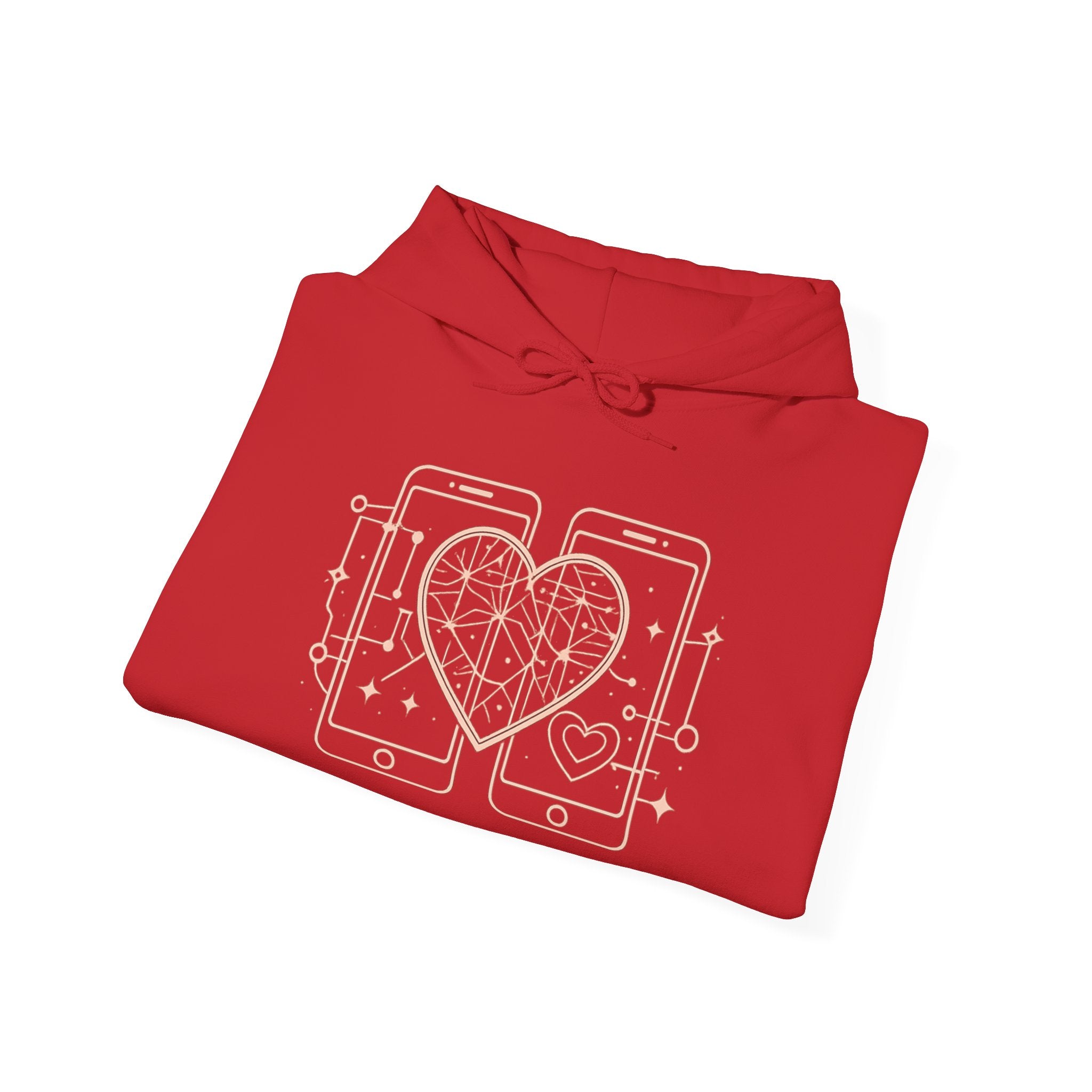 Smartphone Heart Hoodie – Matching Tech Love Pullover