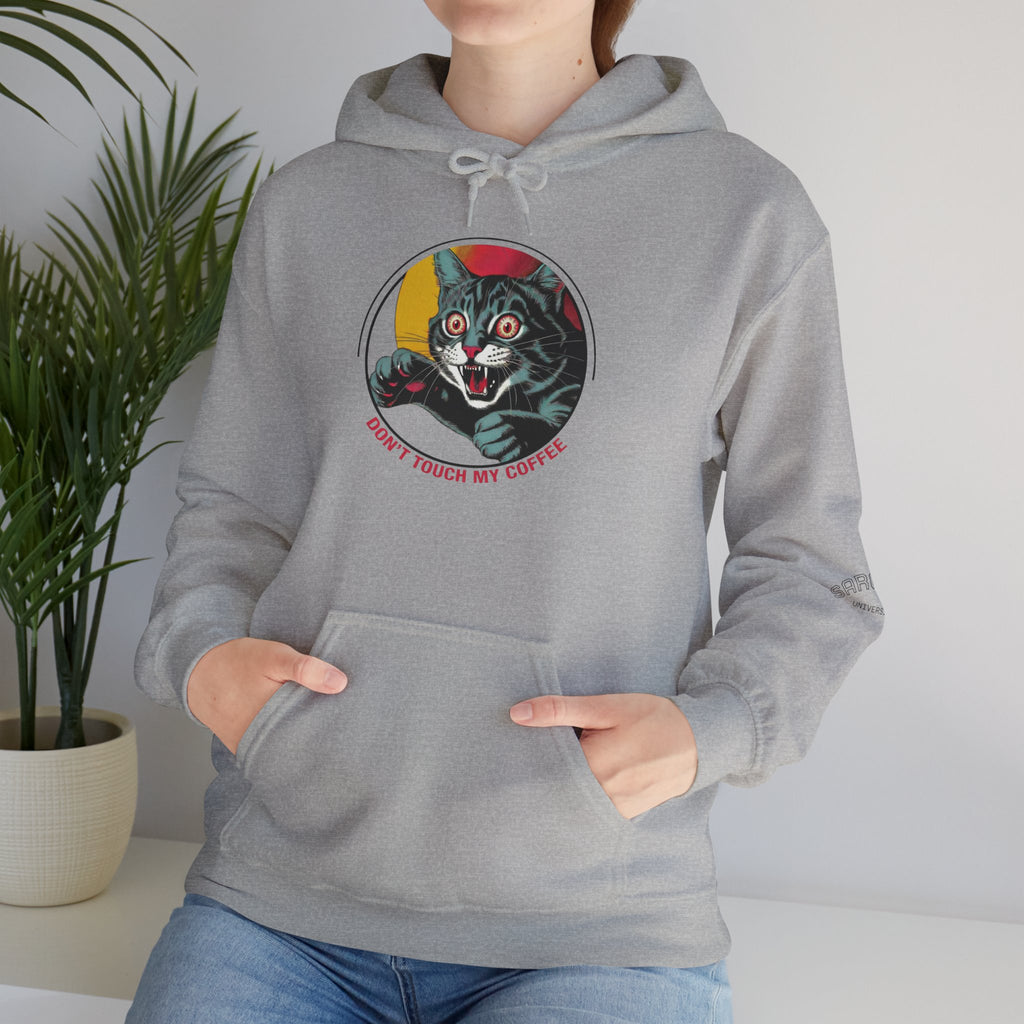 Cat Lover Hoodie — "Don't Touch My Cat" Vintage Graphic Pullover