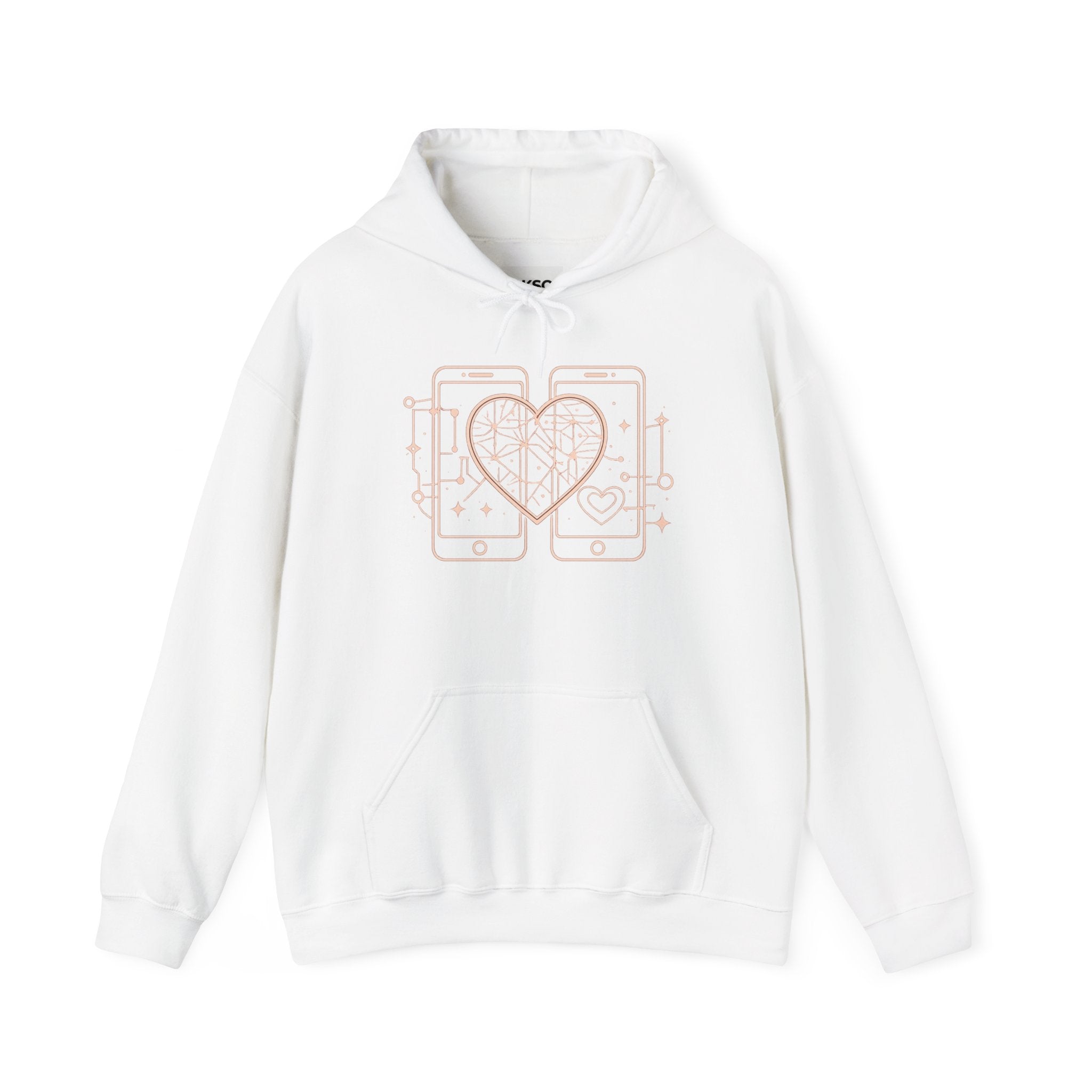 Smartphone Heart Hoodie – Matching Tech Love Pullover