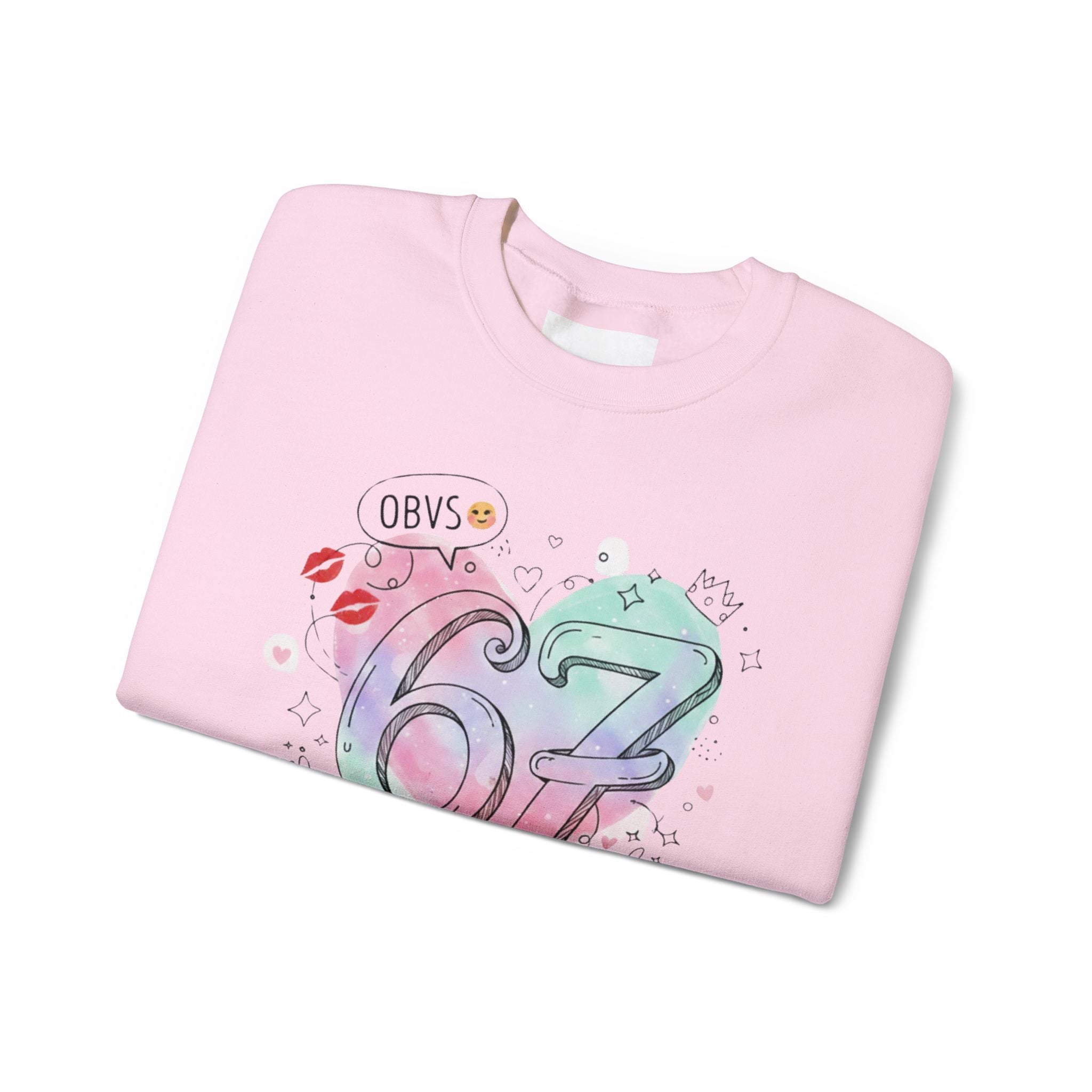 67 Our Universe Crewneck Sweatshirt ‚ Pastel Galaxy Graphic