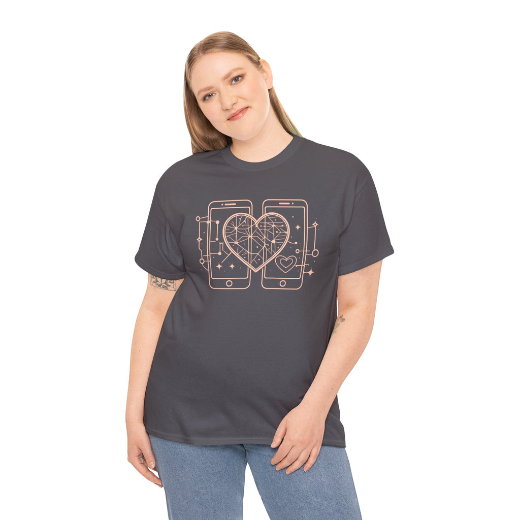 Tech Love T‑Shirt — Heartphone Graphic Tee (Valentine’s Day Gift)