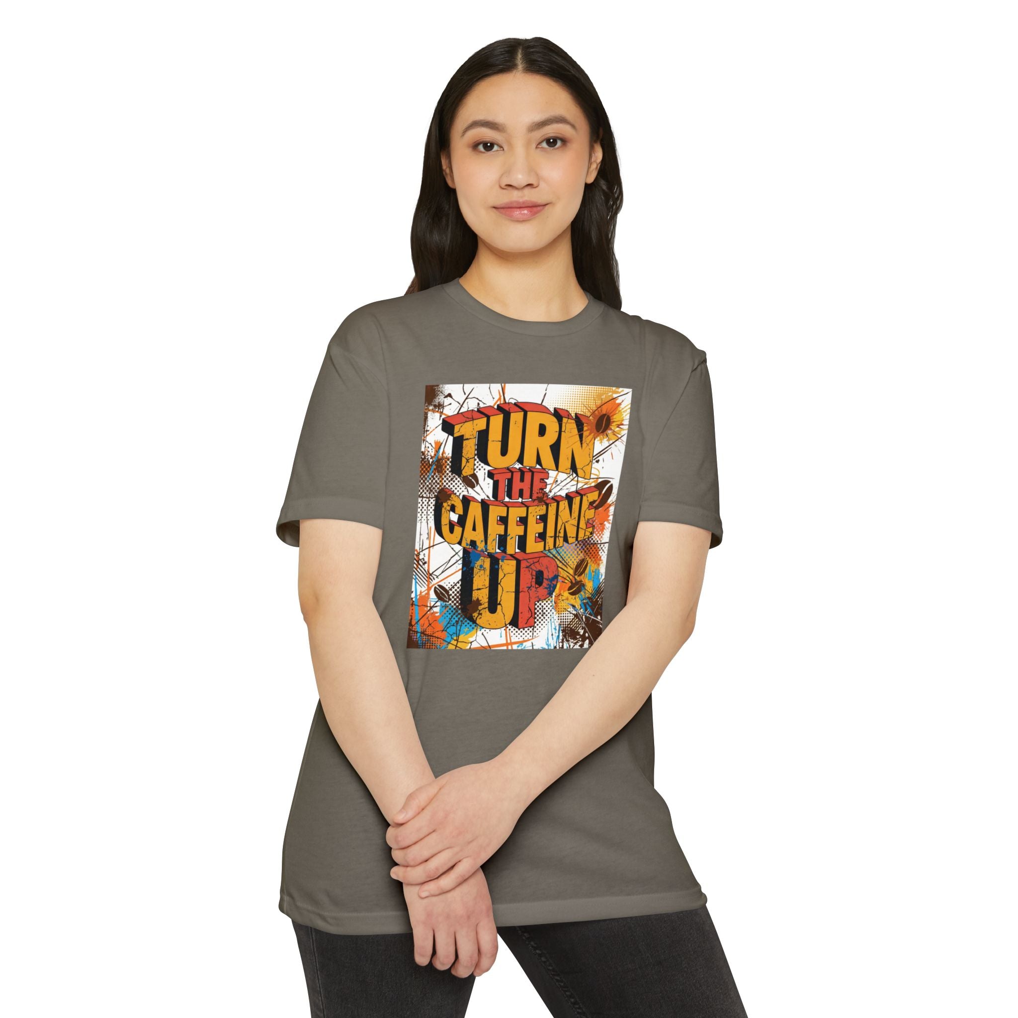 Turn the Caffeine Up T-Shirt — Vintage Coffee Graphic Tee