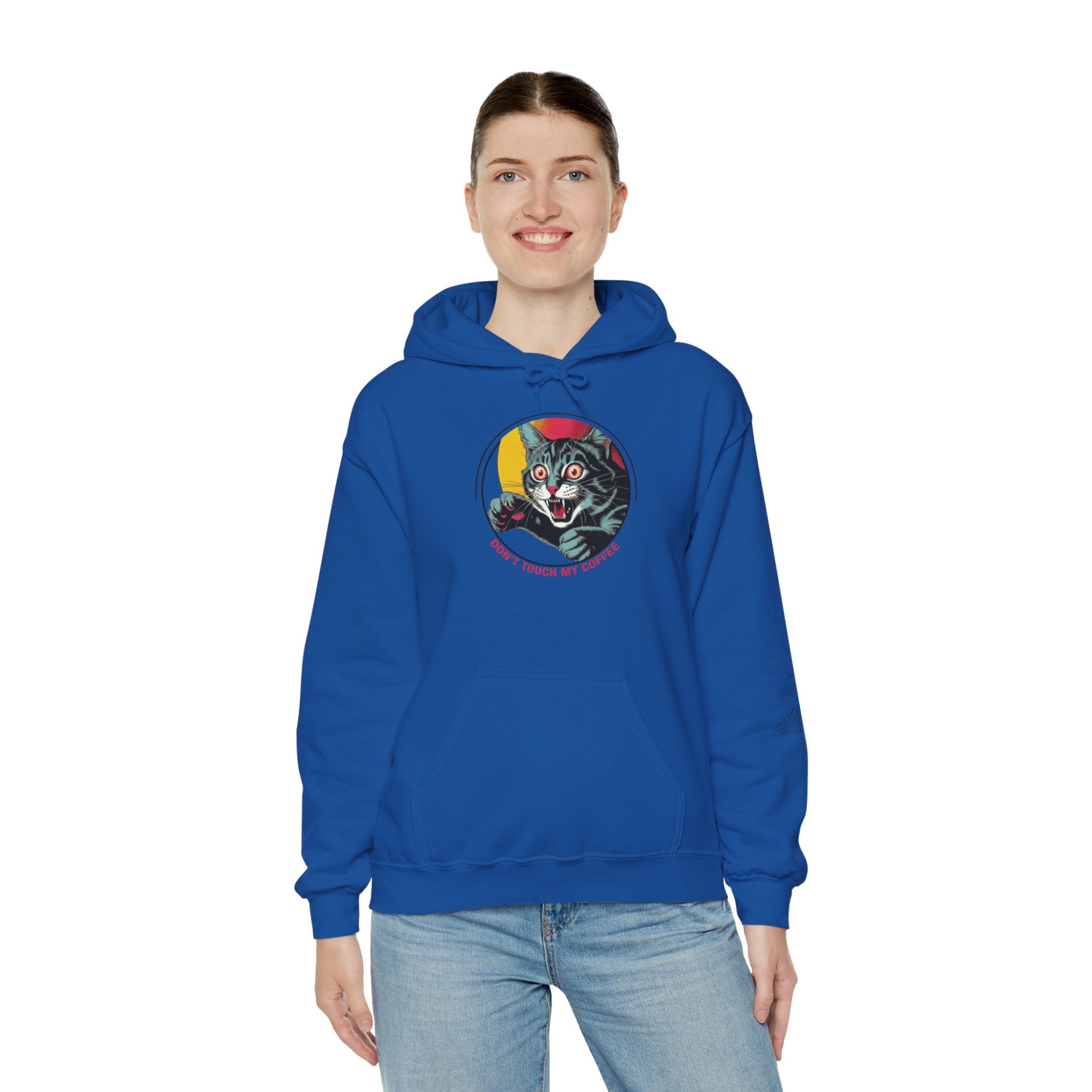 Cat Lover Hoodie — "Don't Touch My Cat" Vintage Graphic Pullover