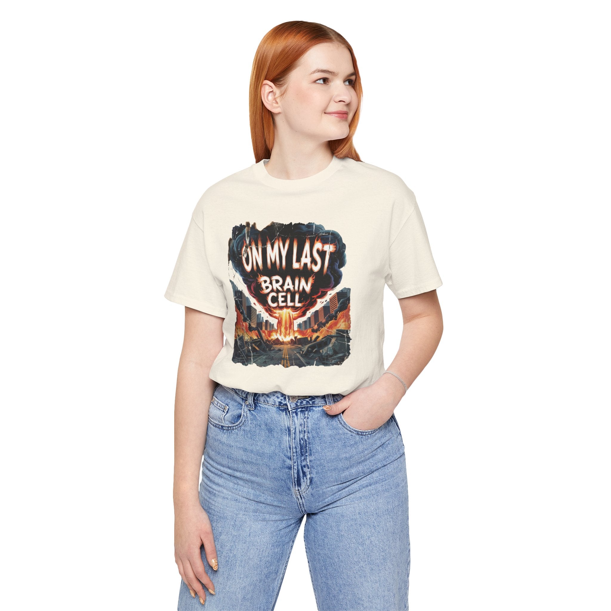 On My Last Brain Cell Tee — Retro Apocalypse Graphic T‑Shirt