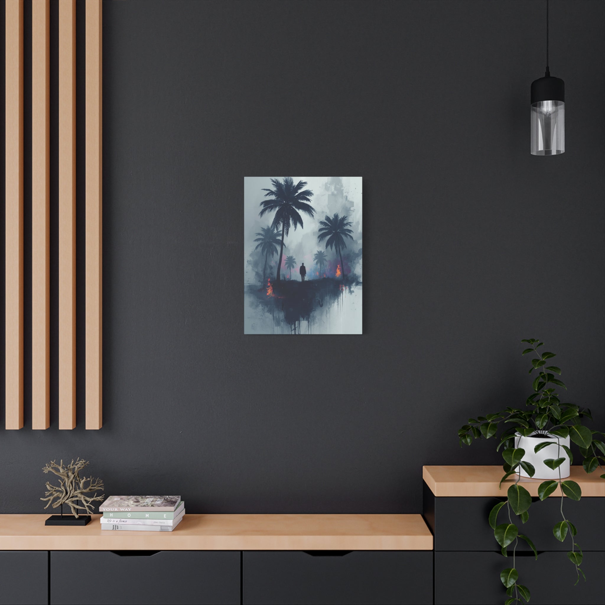 Surreal Palm Island Matte Canvas Wall Art — Stretched 1.25"