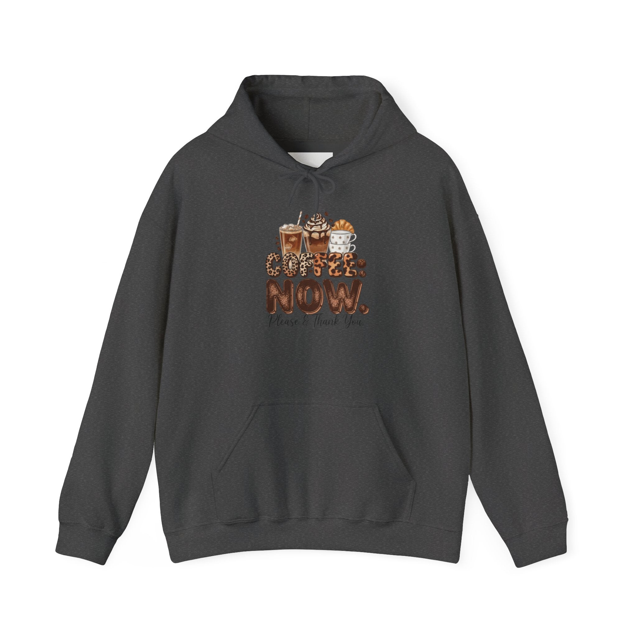 Coffee Hoodie - "Coffee Now" Funny Coffee Lover Pullover