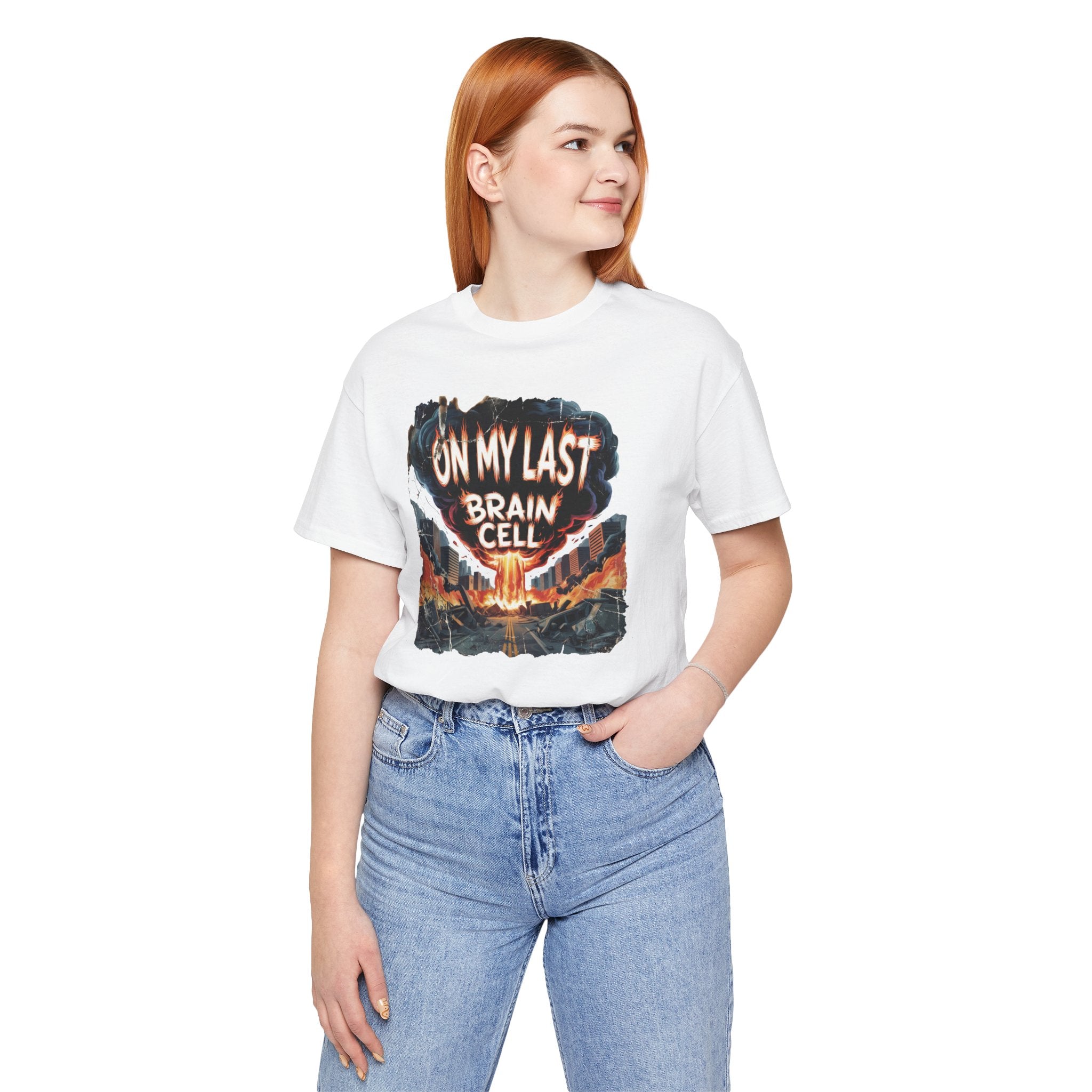On My Last Brain Cell Tee — Retro Apocalypse Graphic T‑Shirt