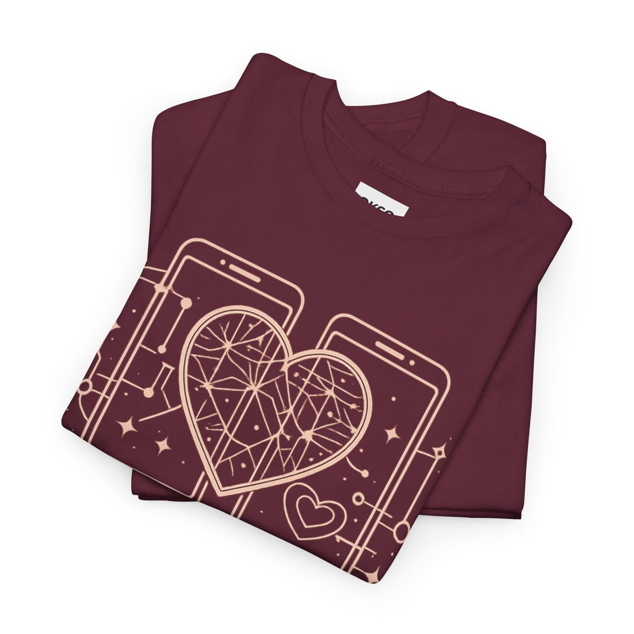 Tech Love T‑Shirt — Heartphone Graphic Tee (Valentine’s Day Gift)