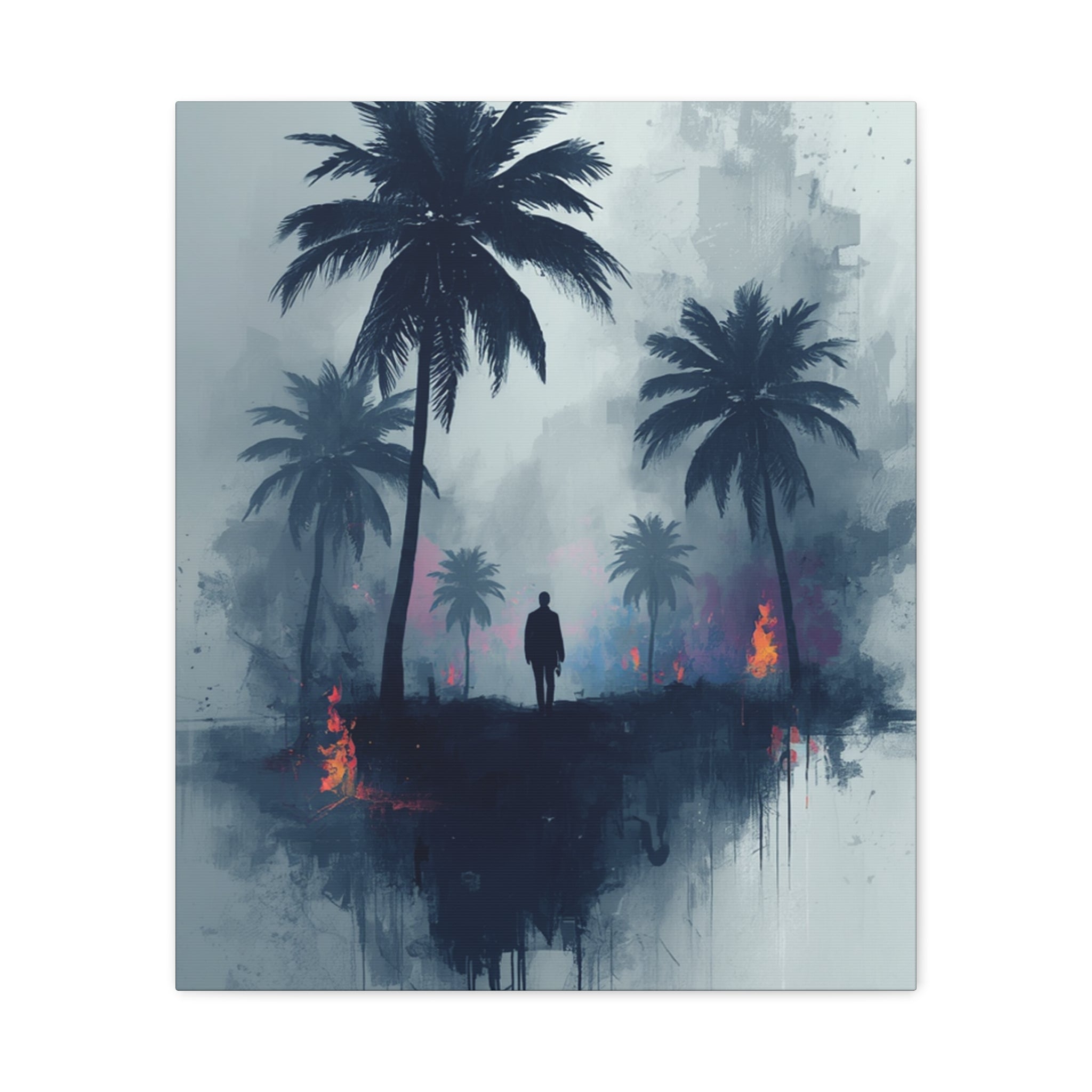 Surreal Palm Island Matte Canvas Wall Art — Stretched 1.25"